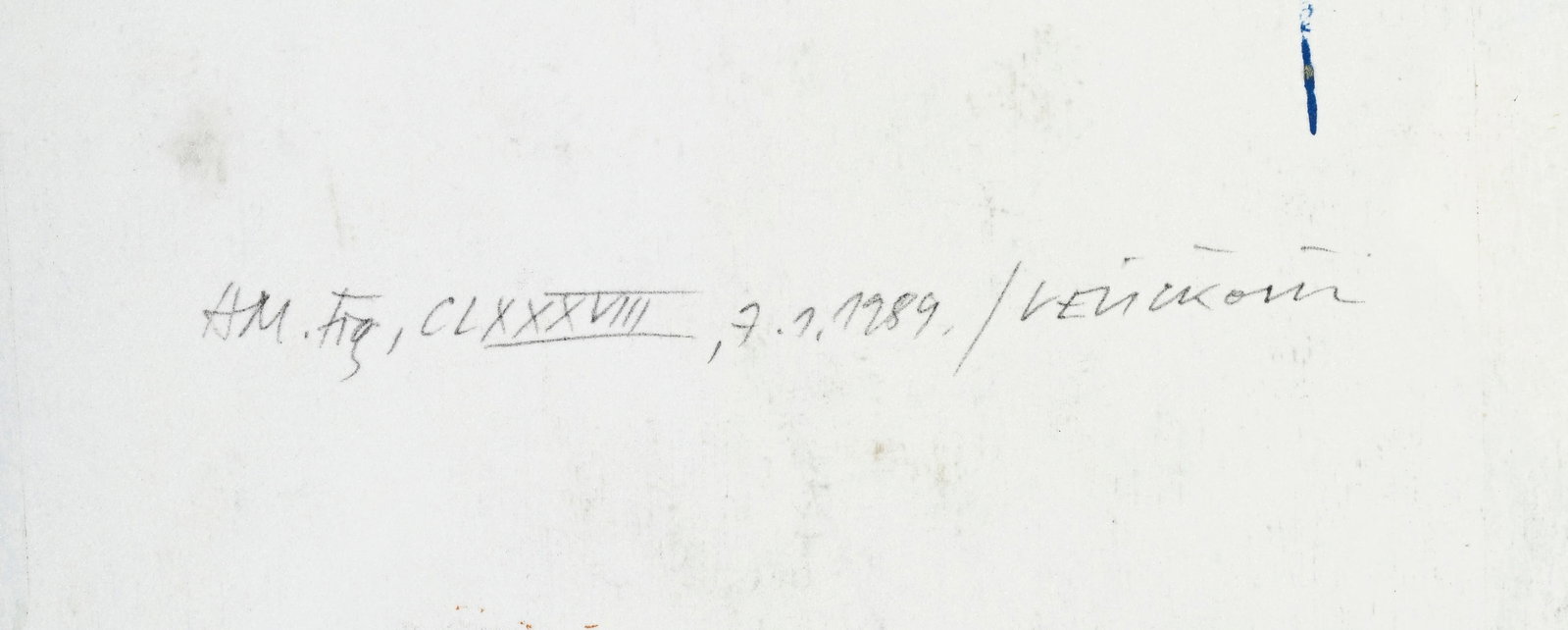 Vladimir Velickovic (1935-2019), "AM. Fig. CLXXXVIII", 1989, acrylique sur papier, signée et da - 6