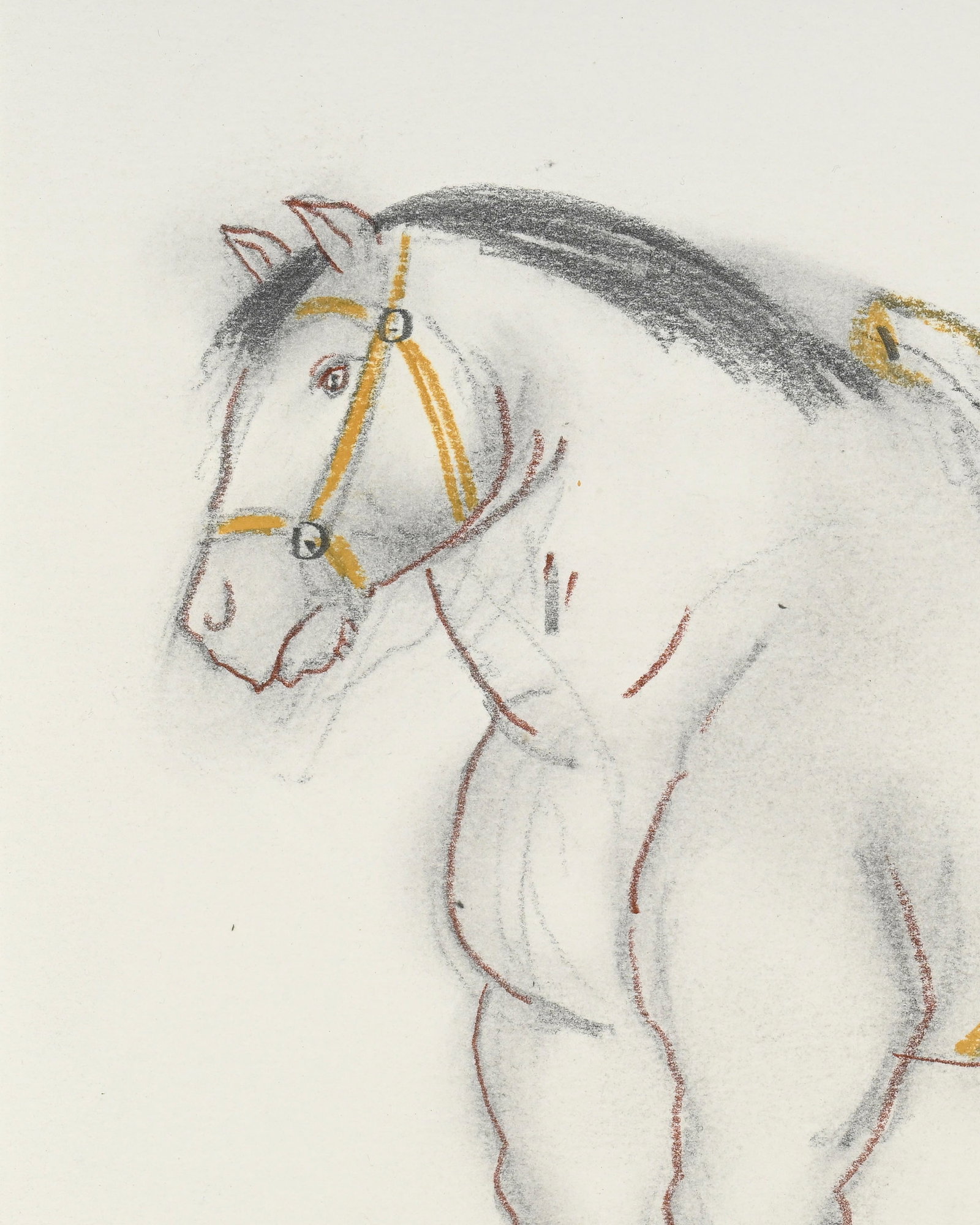 Fernando Botero (1932-2023), Cheval, crayon de graphite et pastel gras sur papier, signé, dat&# - 3