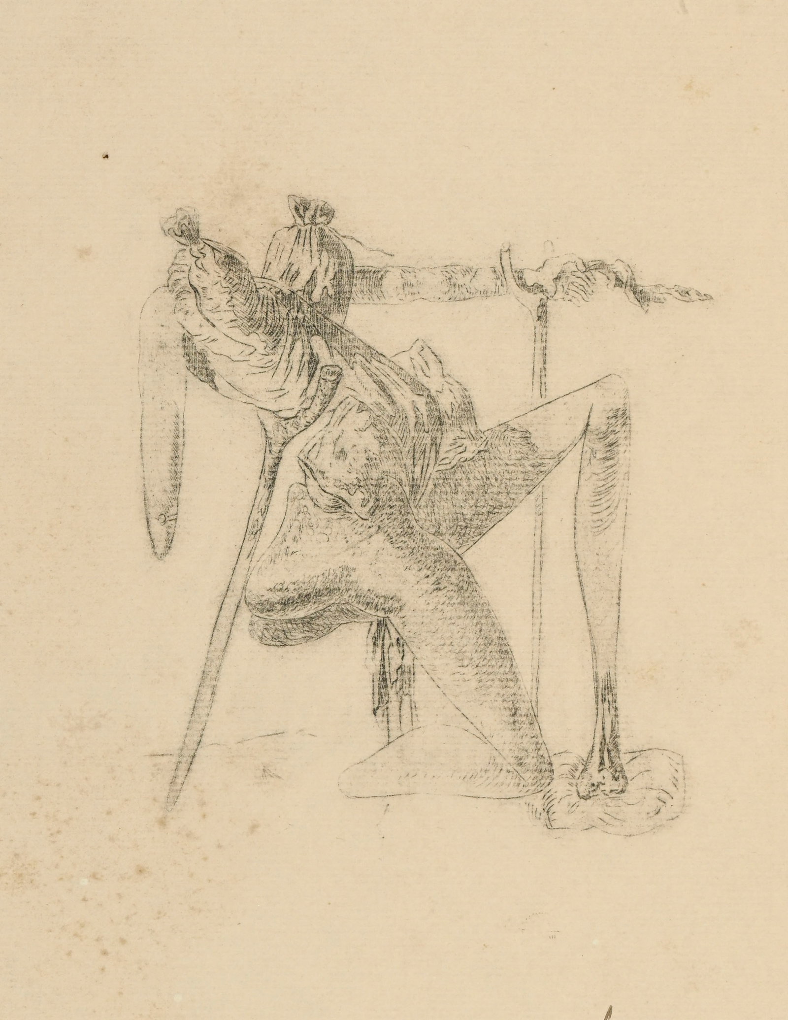 Salvador Dali (1904-1989), Oeuvre préparatoire pour Les Chants de Maldoror, monotype, 1933, sig - 3