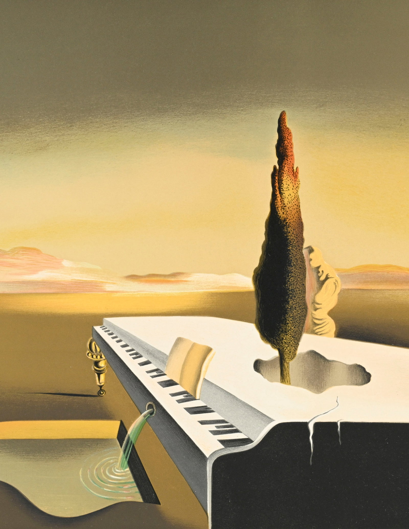 Salvador Dali (1904-1989), d'après, "Fontaine coulant d'un piano à queue", lithographie en - 3