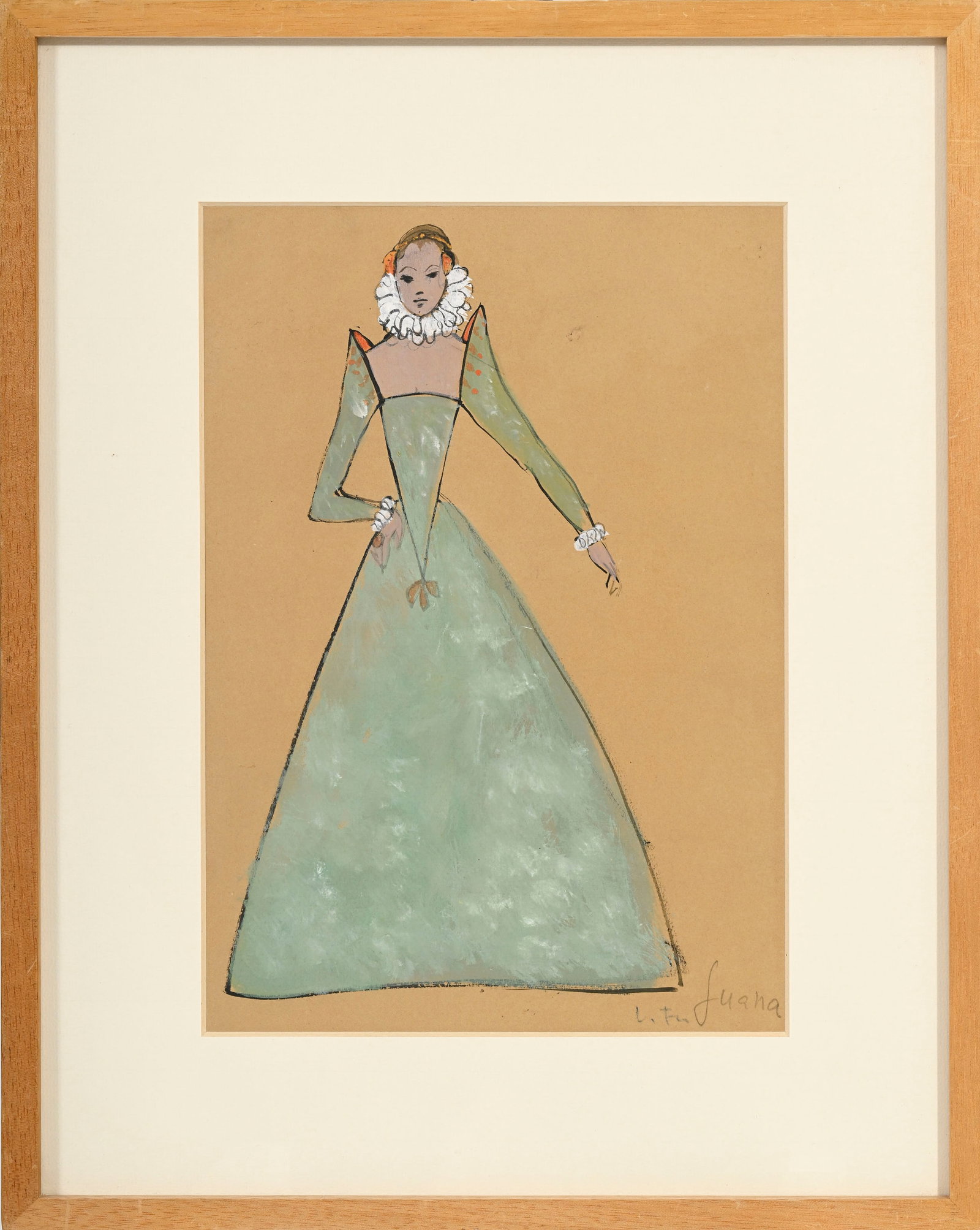 Leonor Fini (1907-1996), Projets de costumes, suite de 7 croquis à l'aquarelle, gouache, encre  - 12