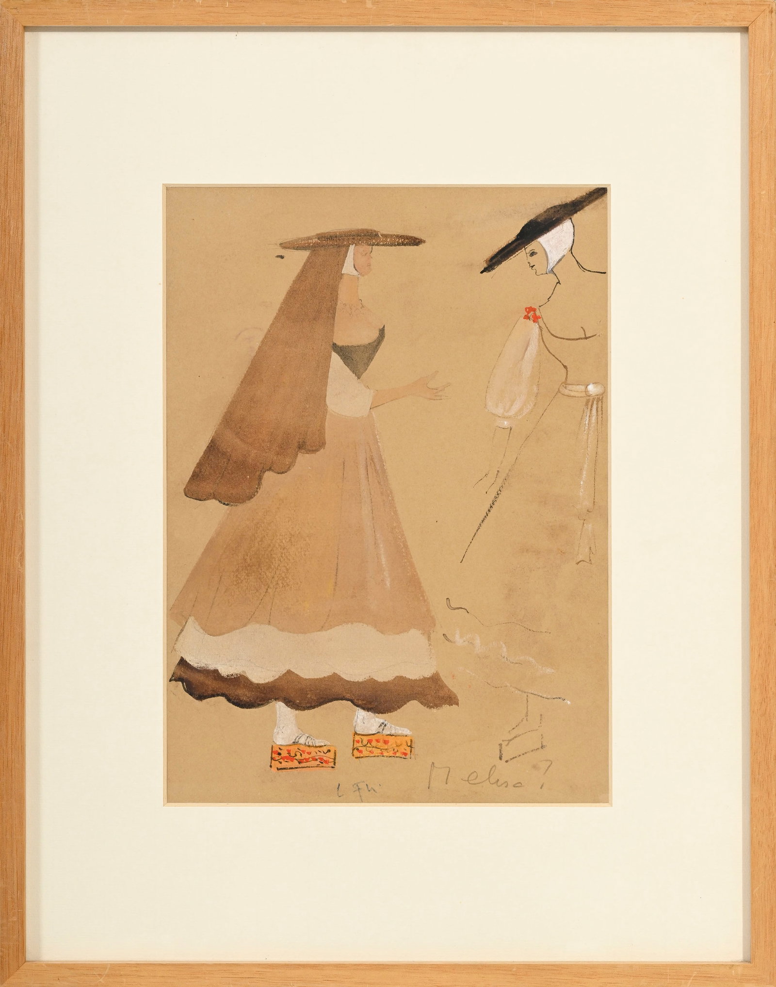 Leonor Fini (1907-1996), Projets de costumes, suite de 7 croquis à l'aquarelle, gouache, encre  - 14