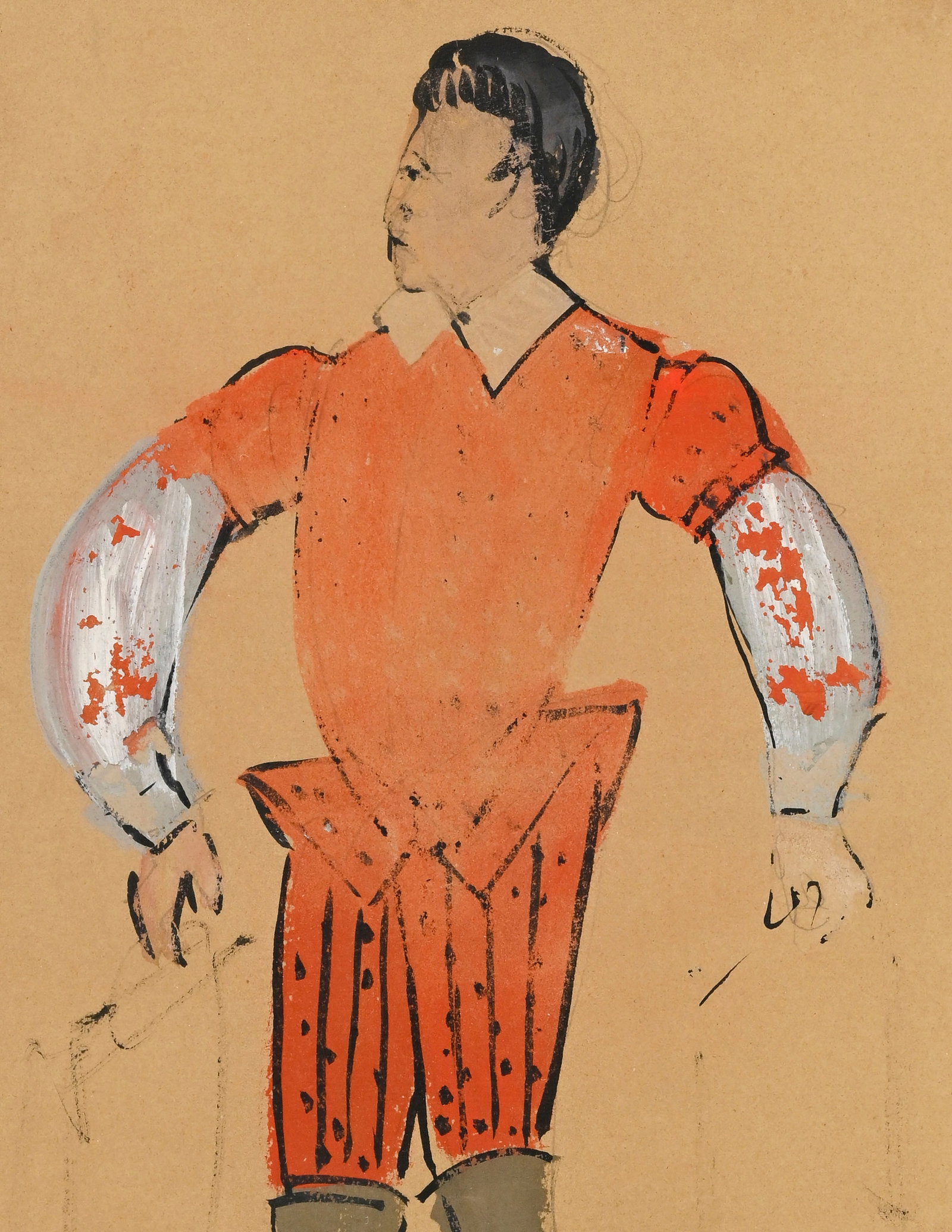 Leonor Fini (1907-1996), Projets de costumes, suite de 7 croquis à l'aquarelle, gouache, encre  - 16