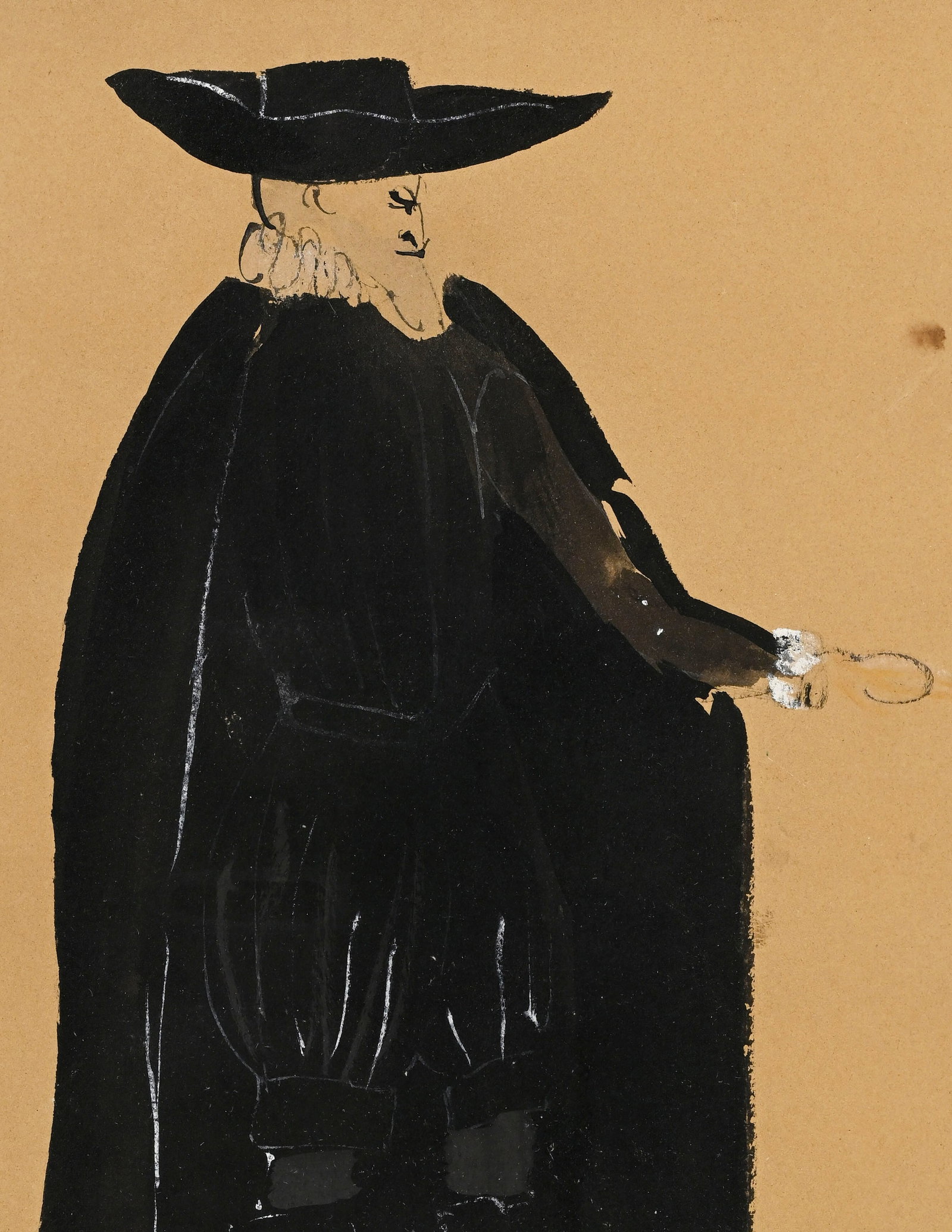 Leonor Fini (1907-1996), Projets de costumes, suite de 7 croquis à l'aquarelle, gouache, encre  - 17