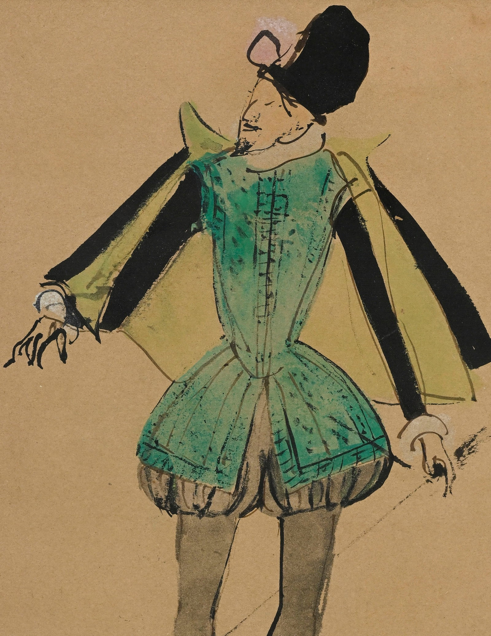 Leonor Fini (1907-1996), Projets de costumes, suite de 7 croquis à l'aquarelle, gouache, encre  - 20