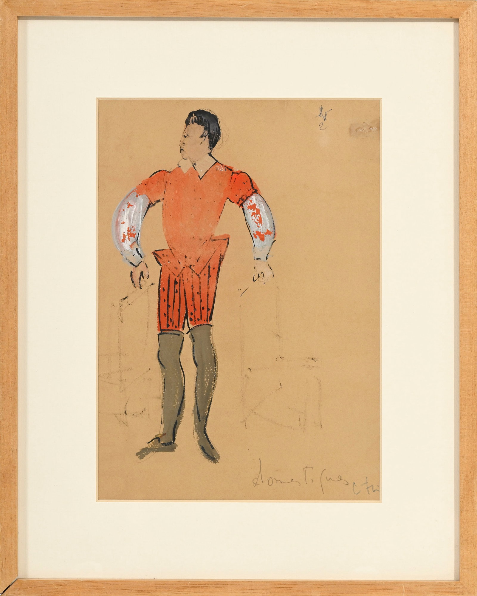 Leonor Fini (1907-1996), Projets de costumes, suite de 7 croquis à l'aquarelle, gouache, encre  - 9