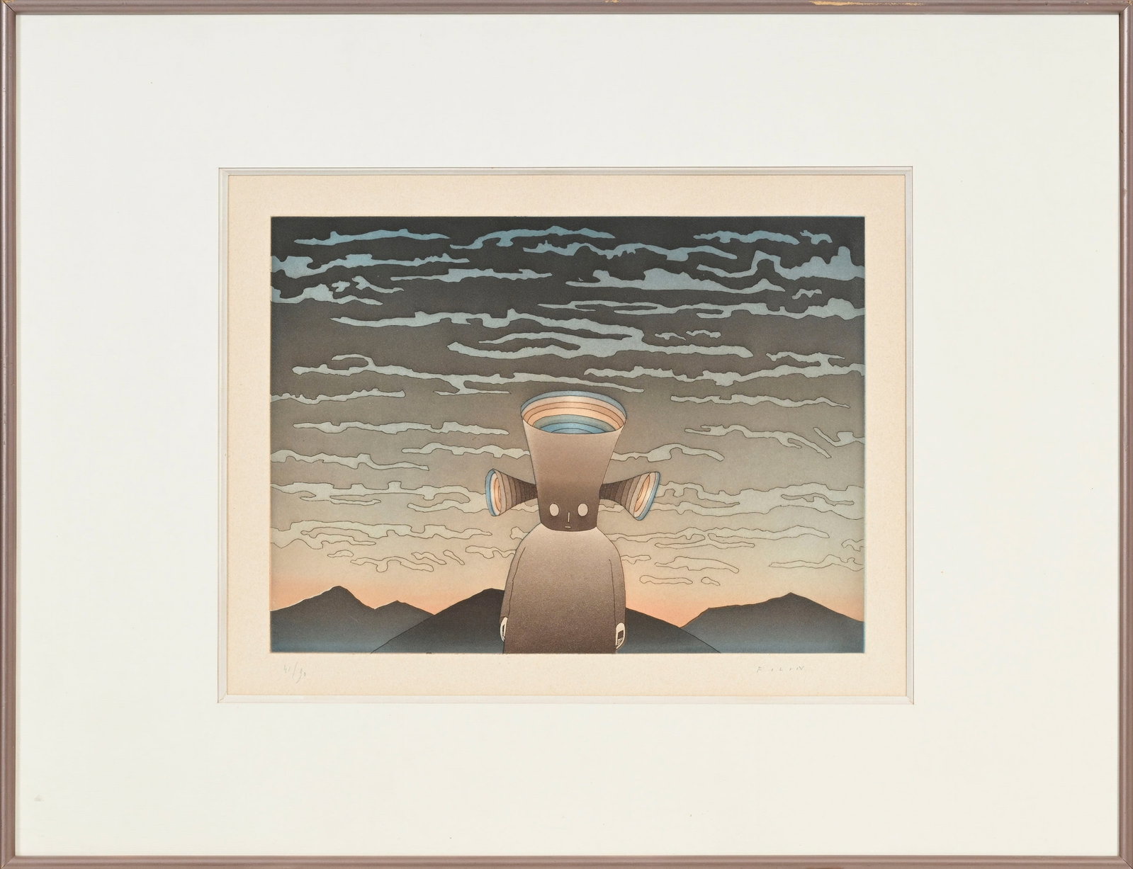 Jean-Michel Folon (1934-2005), d'après, "Robot", lithographie en couleurs, signée et num&# - 2
