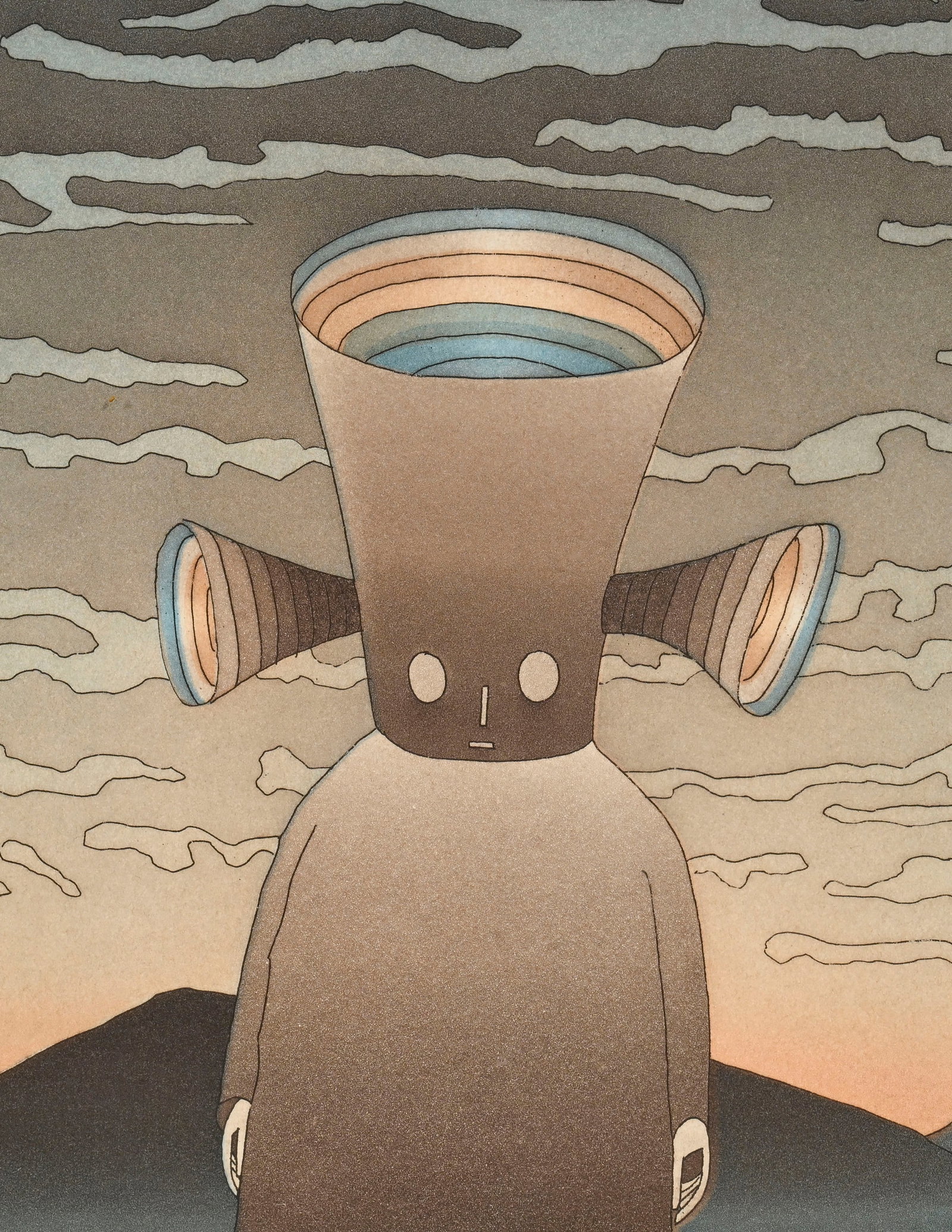Jean-Michel Folon (1934-2005), d'après, "Robot", lithographie en couleurs, signée et num&# - 3