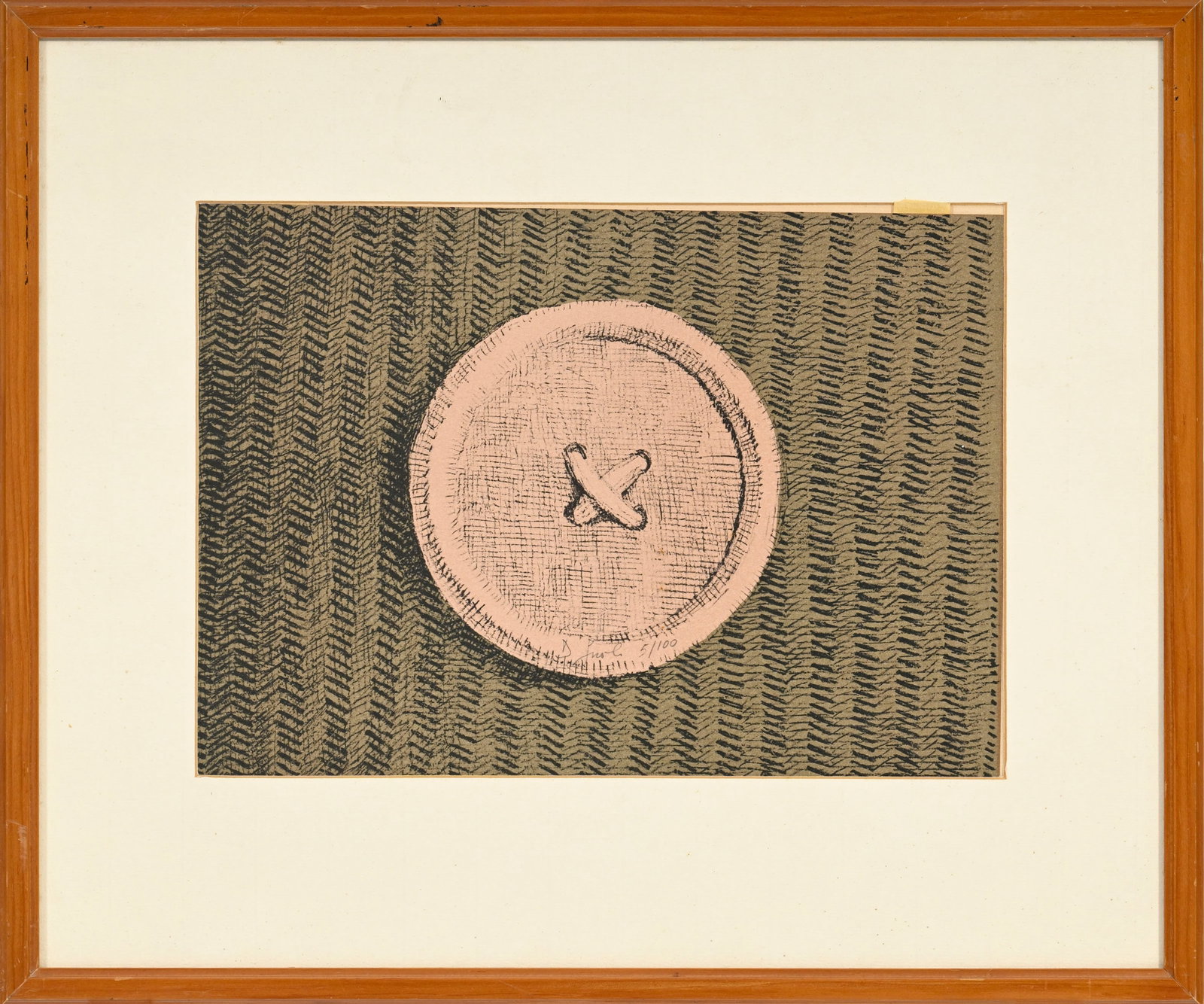 Domenico Gnoli (1933-1970), d'après , "Bottone - Bouton", 1967, lithographie en couleurs, sign& - 2