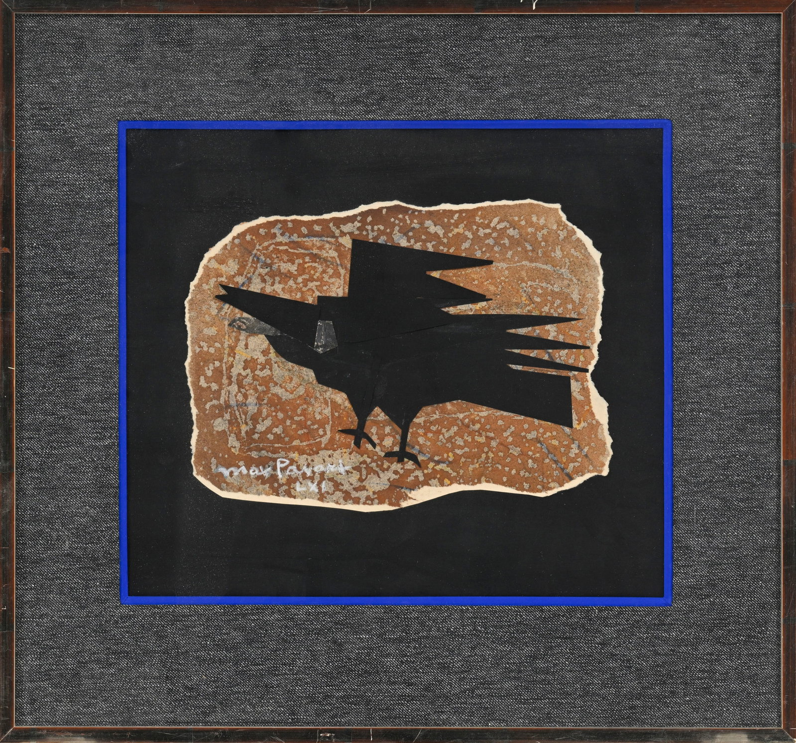 Max Papart (1911-1994), Oiseau en vol, 1960, collage et technique mixte sur papier, signée et d - 2