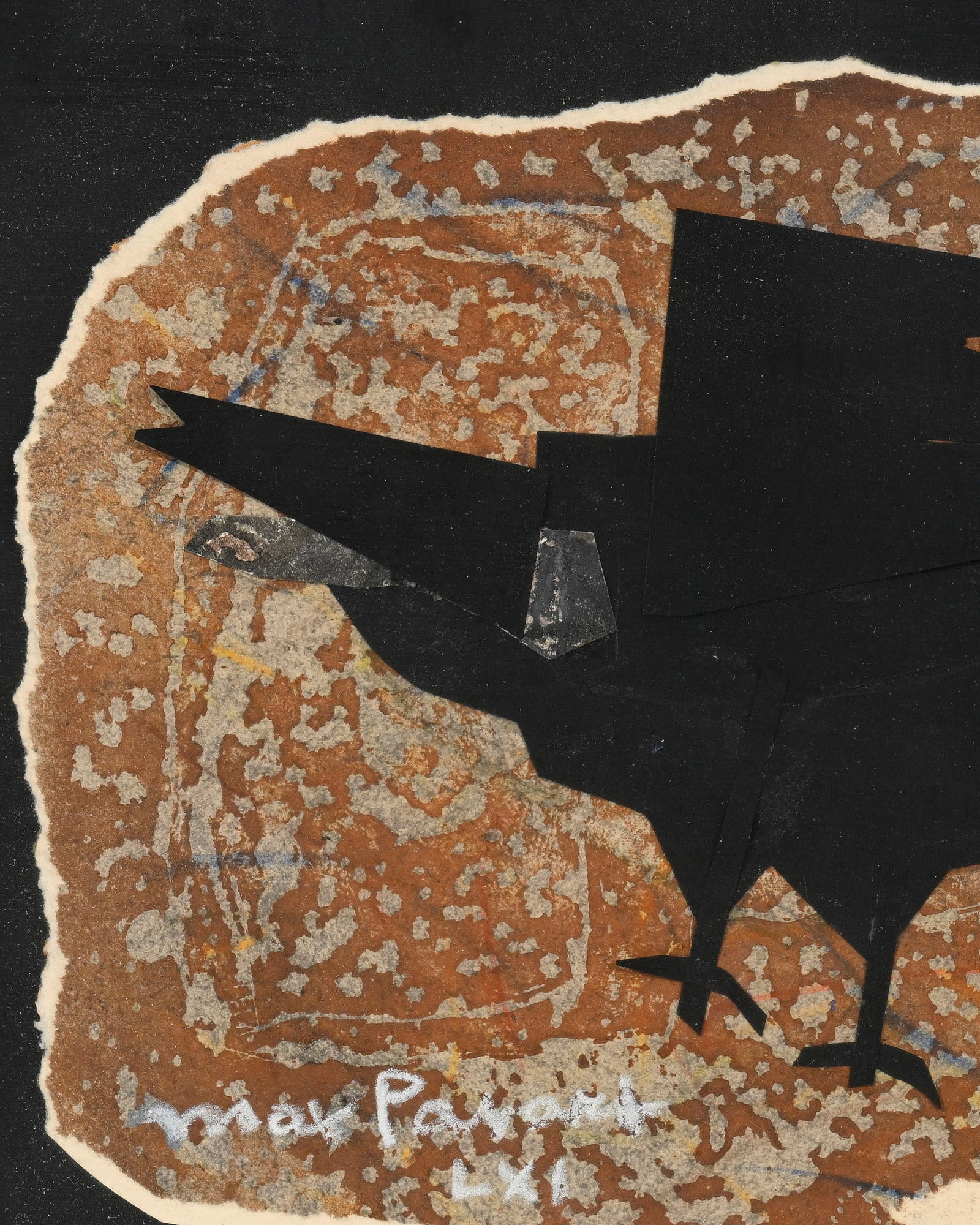 Max Papart (1911-1994), Oiseau en vol, 1960, collage et technique mixte sur papier, signée et d - 3