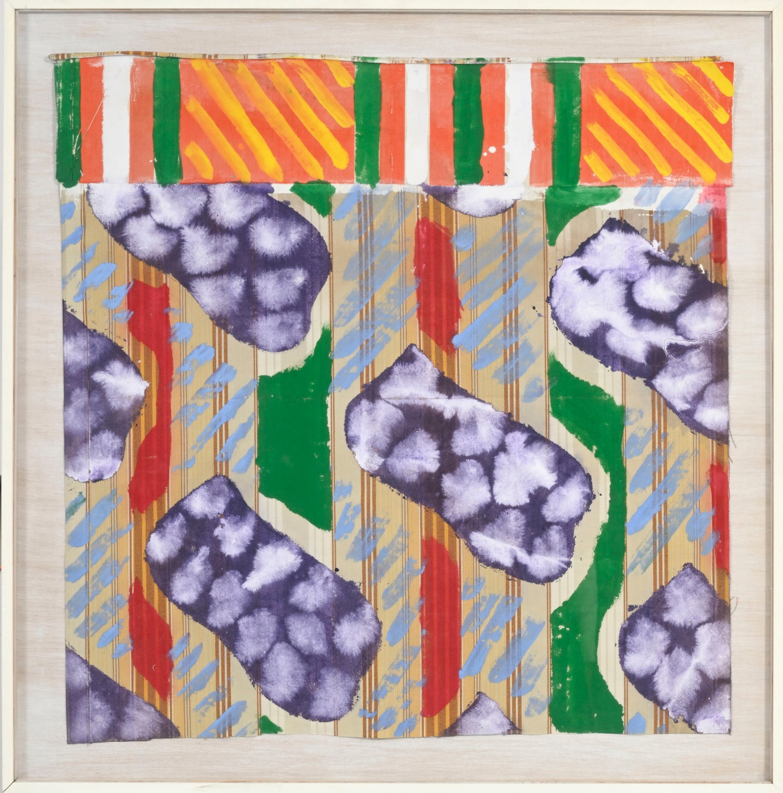 Claude Viallat (1936), Composition, technique mixte sur toile, 93,5x92 cm - 2