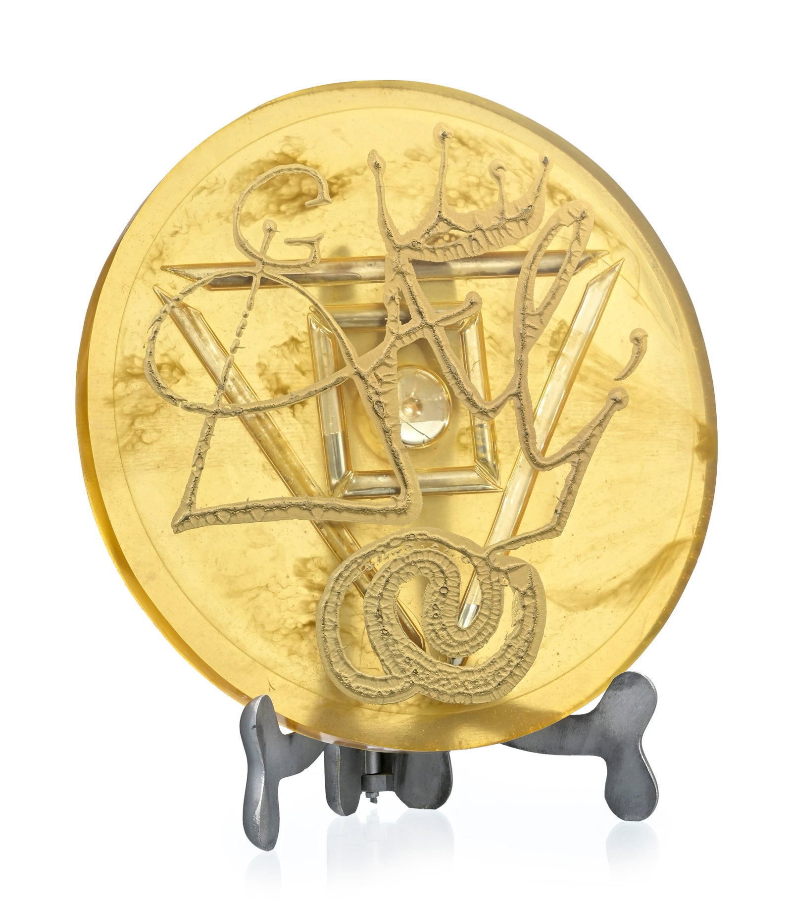 Salvador Dali (1904-1989), d'après, "Roue alchimique", ornement circulaire en résine avec  - 2