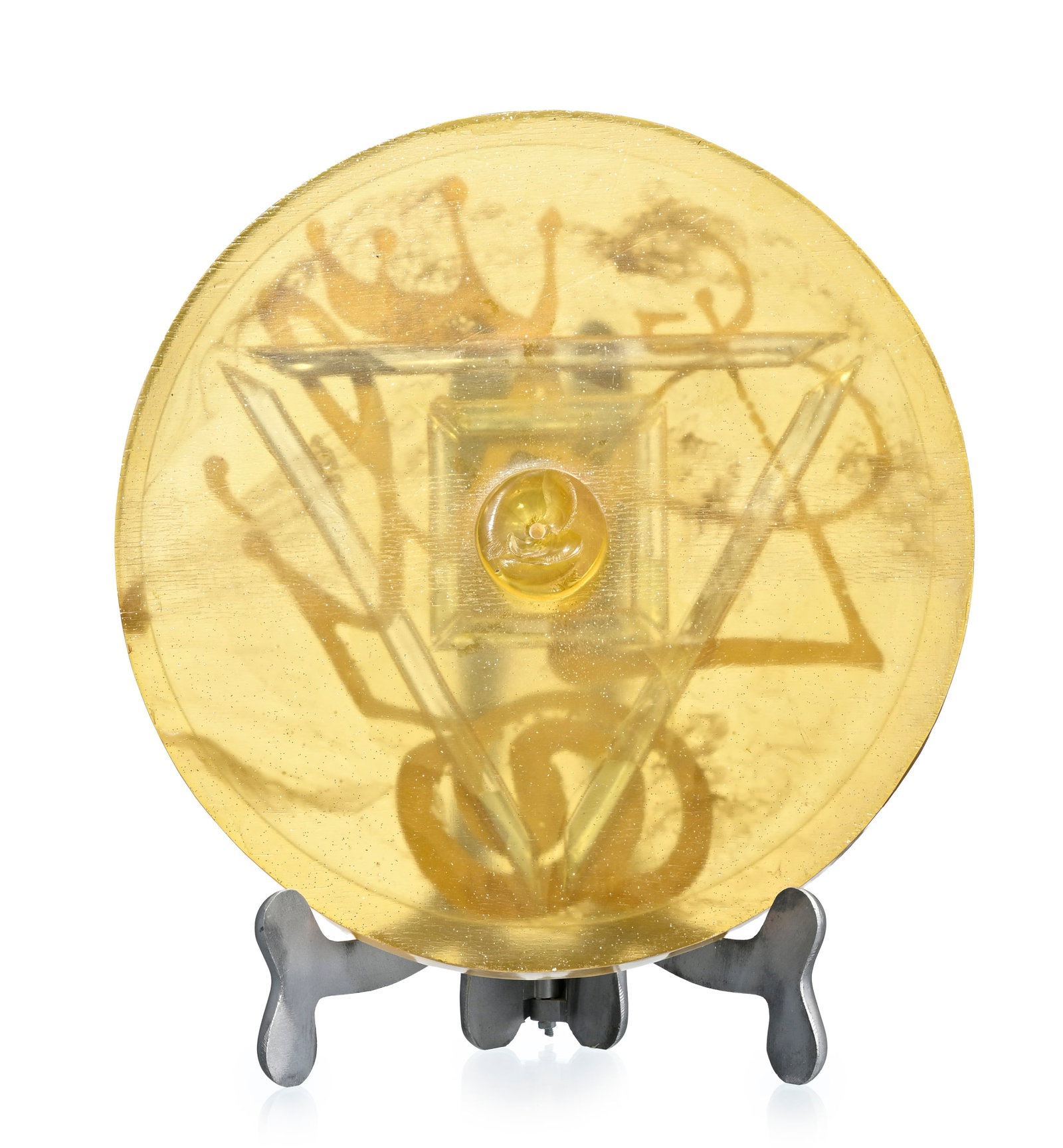 Salvador Dali (1904-1989), d'après, "Roue alchimique", ornement circulaire en résine avec  - 4