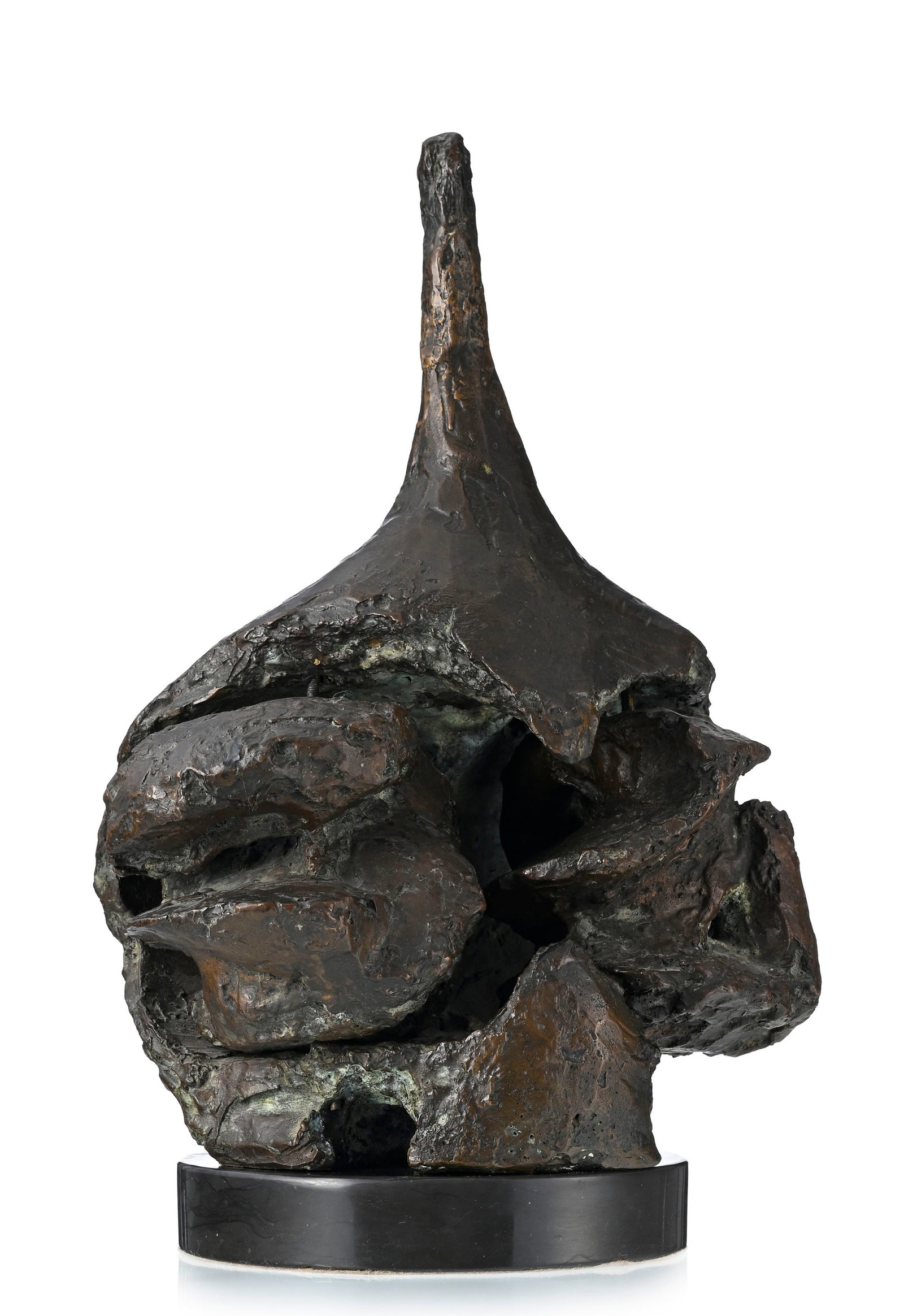 Etienne-Martin (1913-1995), "Tête d'ail", 1959, sculpture en bronze patiné avec 2 él& - 4