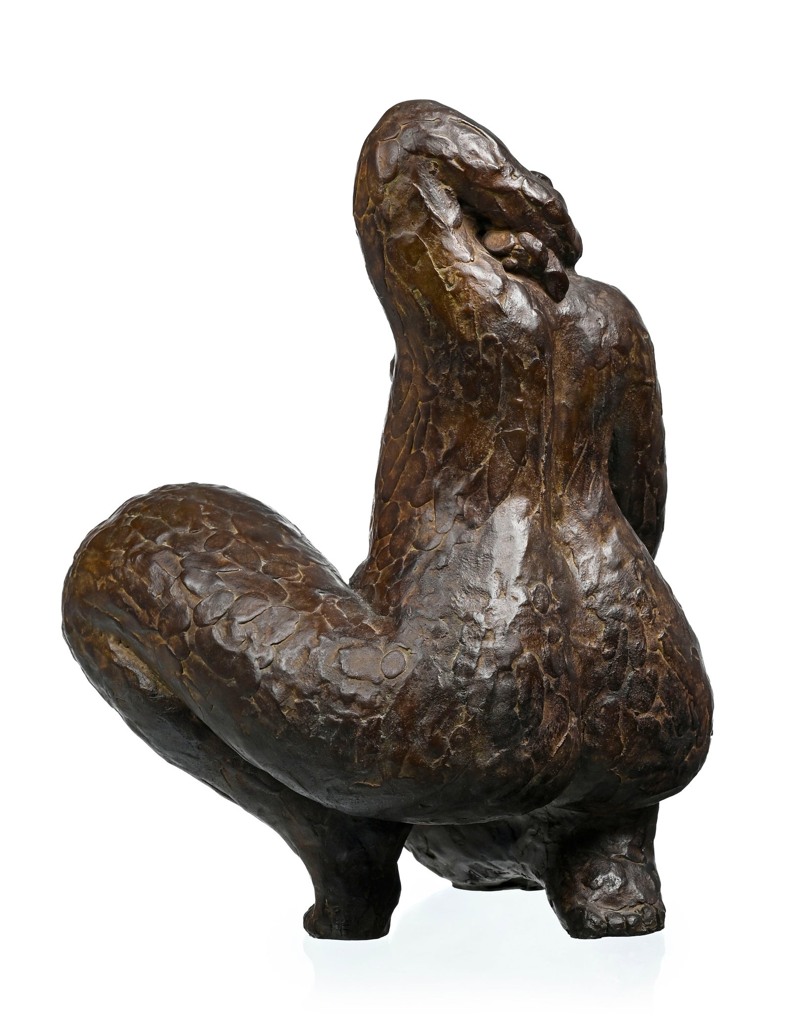 Franco Mauro Franchi (1951), Femme nue agenouillée, sculpture en bronze, signée et contres - 3