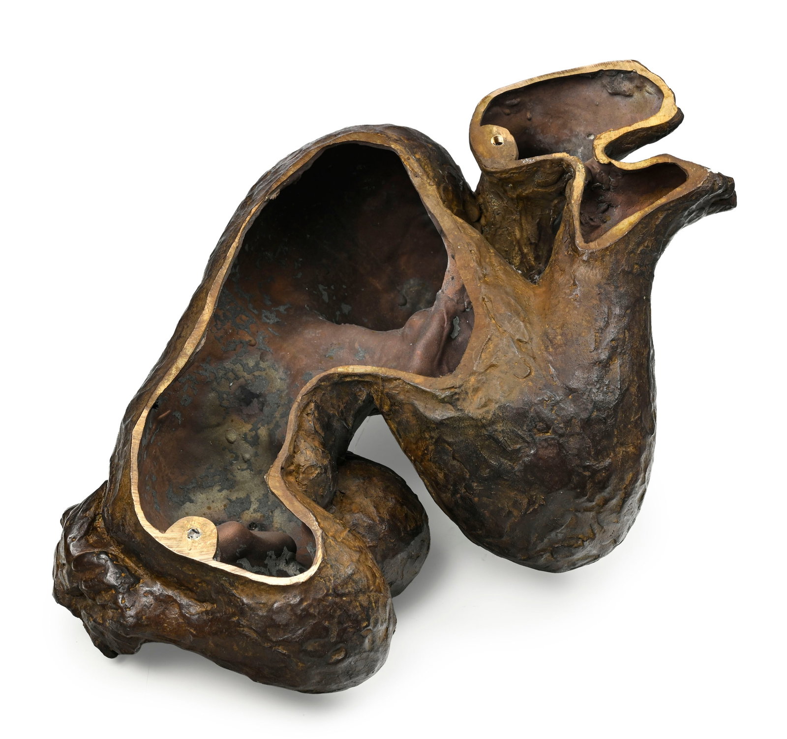 Franco Mauro Franchi (1951), Femme nue couchée, sculpture en bronze, signée, long. 46 cm - 4