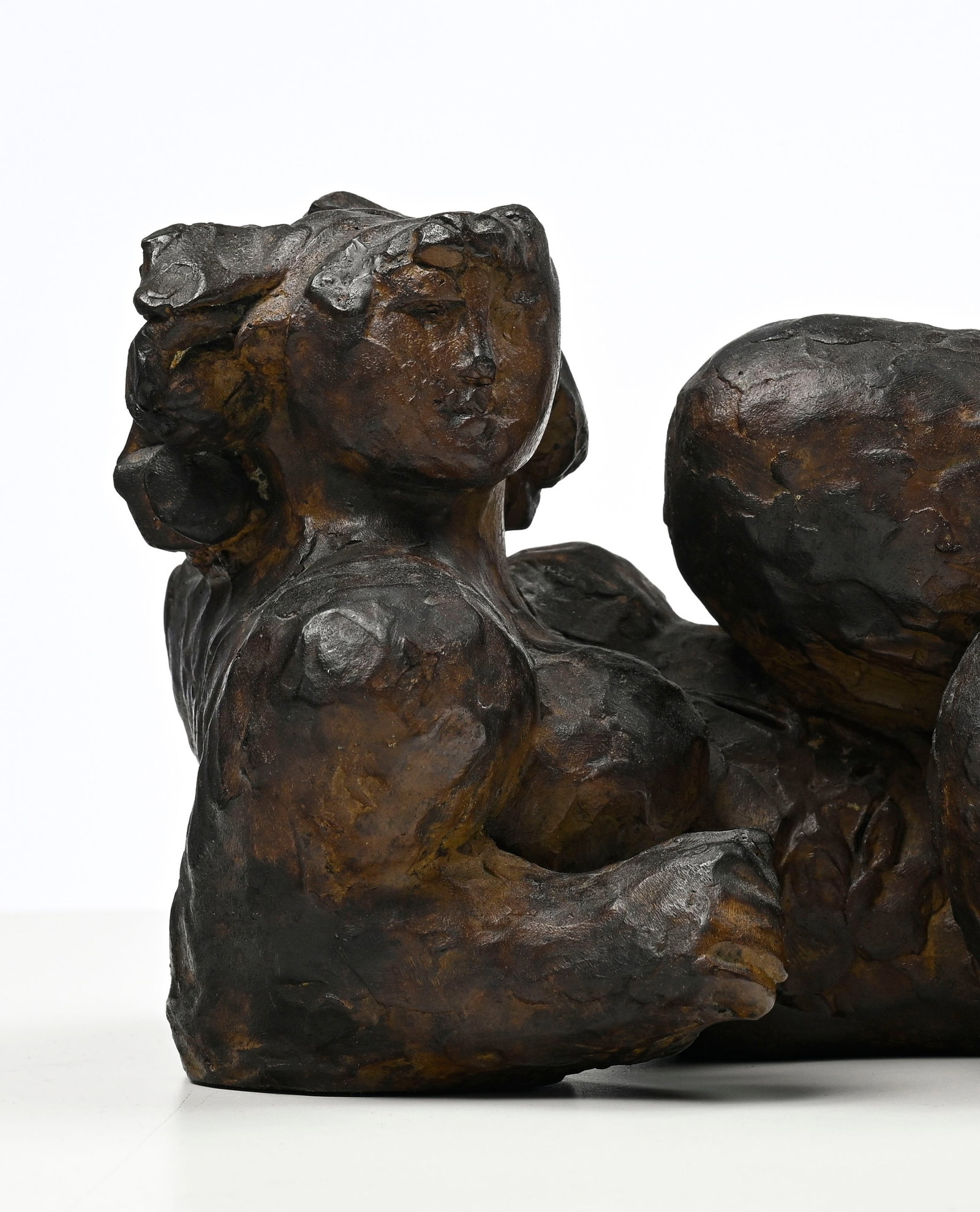 Franco Mauro Franchi (1951), Femme nue allongée, sculpture en bronze, signée, long. 29 cm - 4