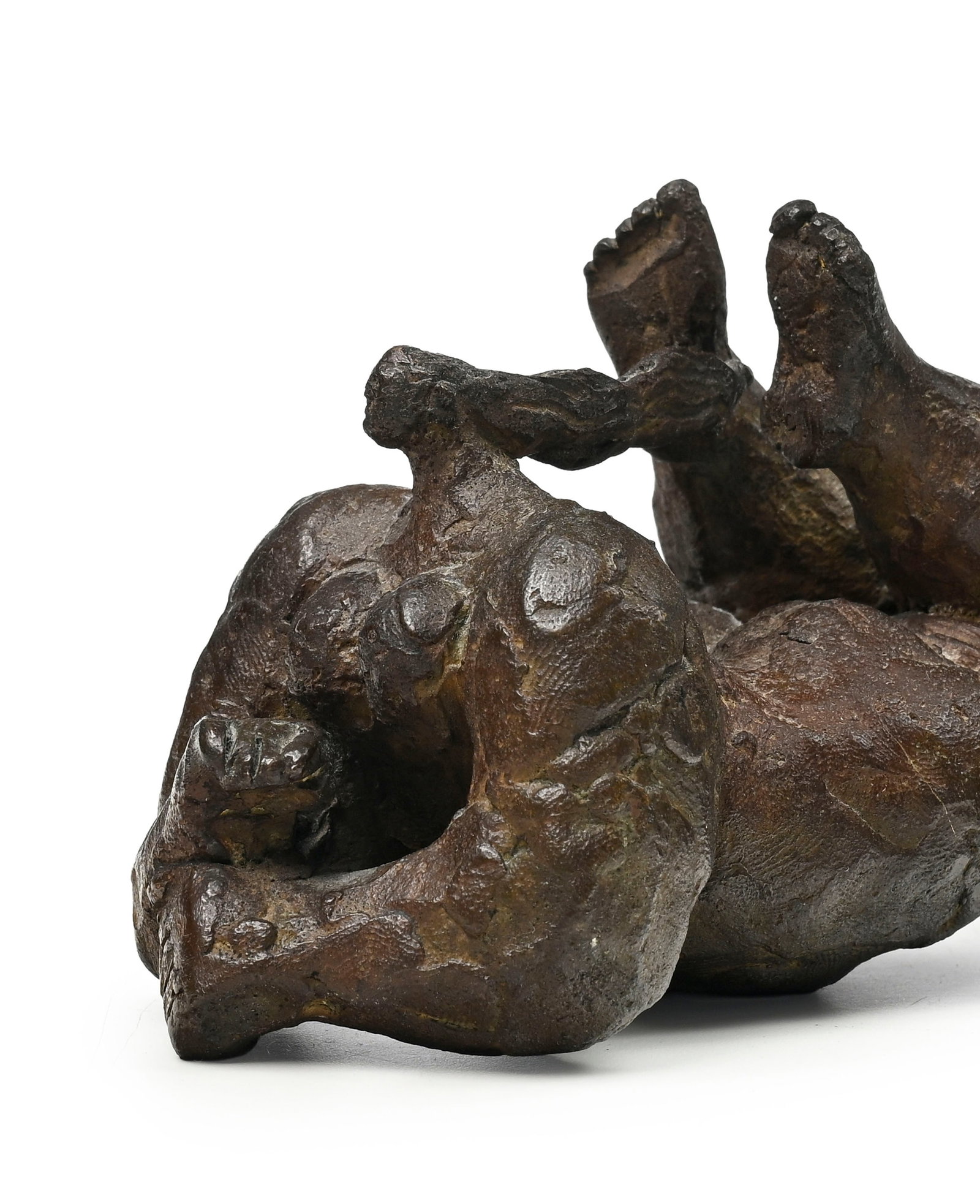 Franco Mauro Franchi (1951), Variations de postures de femmes nues, 3 sculptures en bronze, 2 sign&# - 3