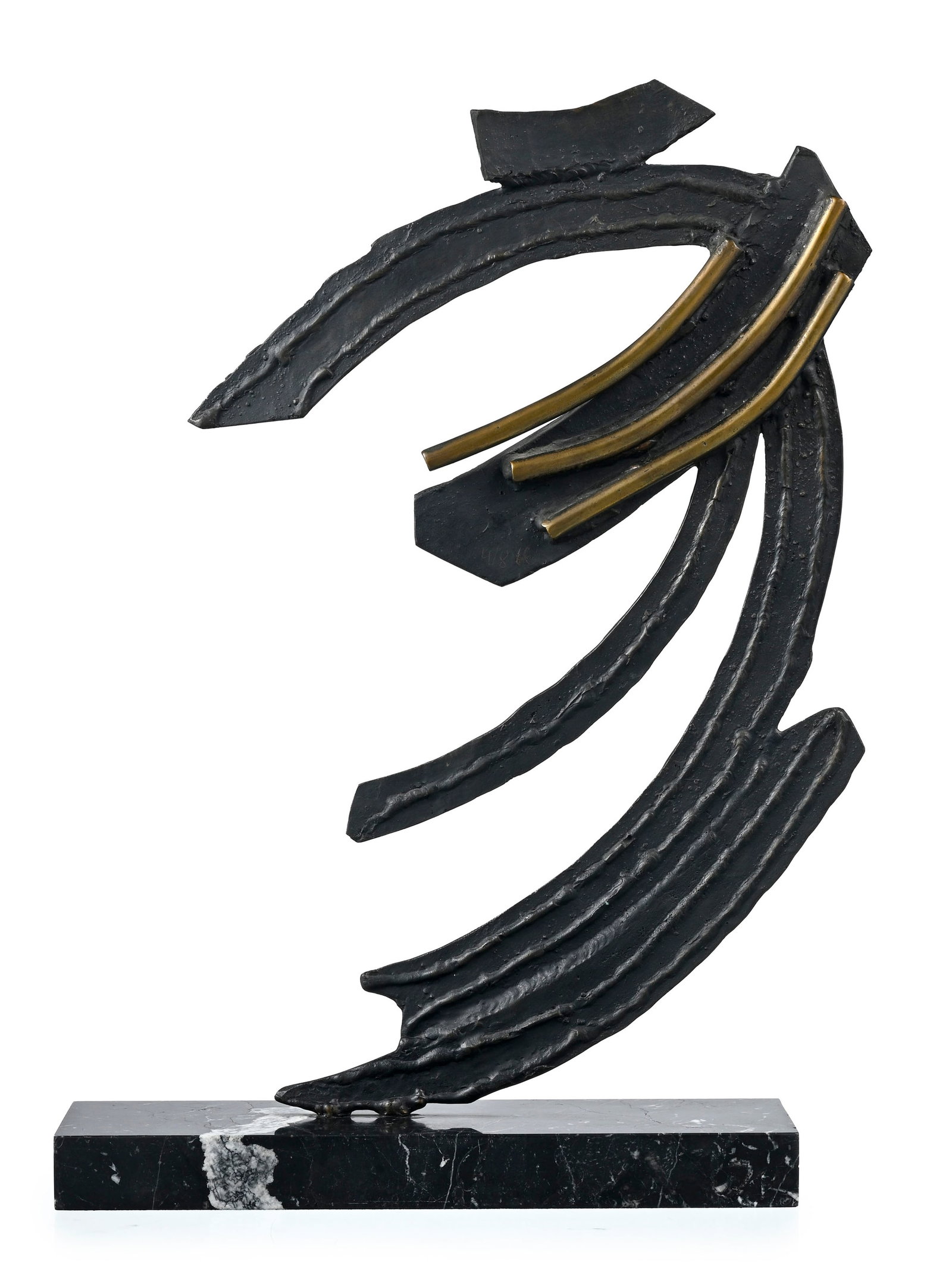Robert Helman (1910-1990), Sans titre, sculpture en bronze sur socle en marbre, h. 45,5 cm (avec soc - 2