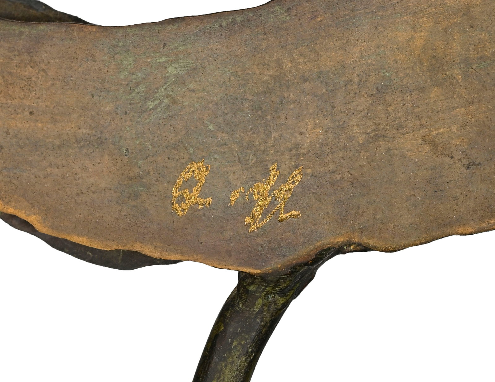 Robert Helman (1910-1990), L'envol, sculpture en bronze sur socle en marbre, monogrammée, h. 59 - 4