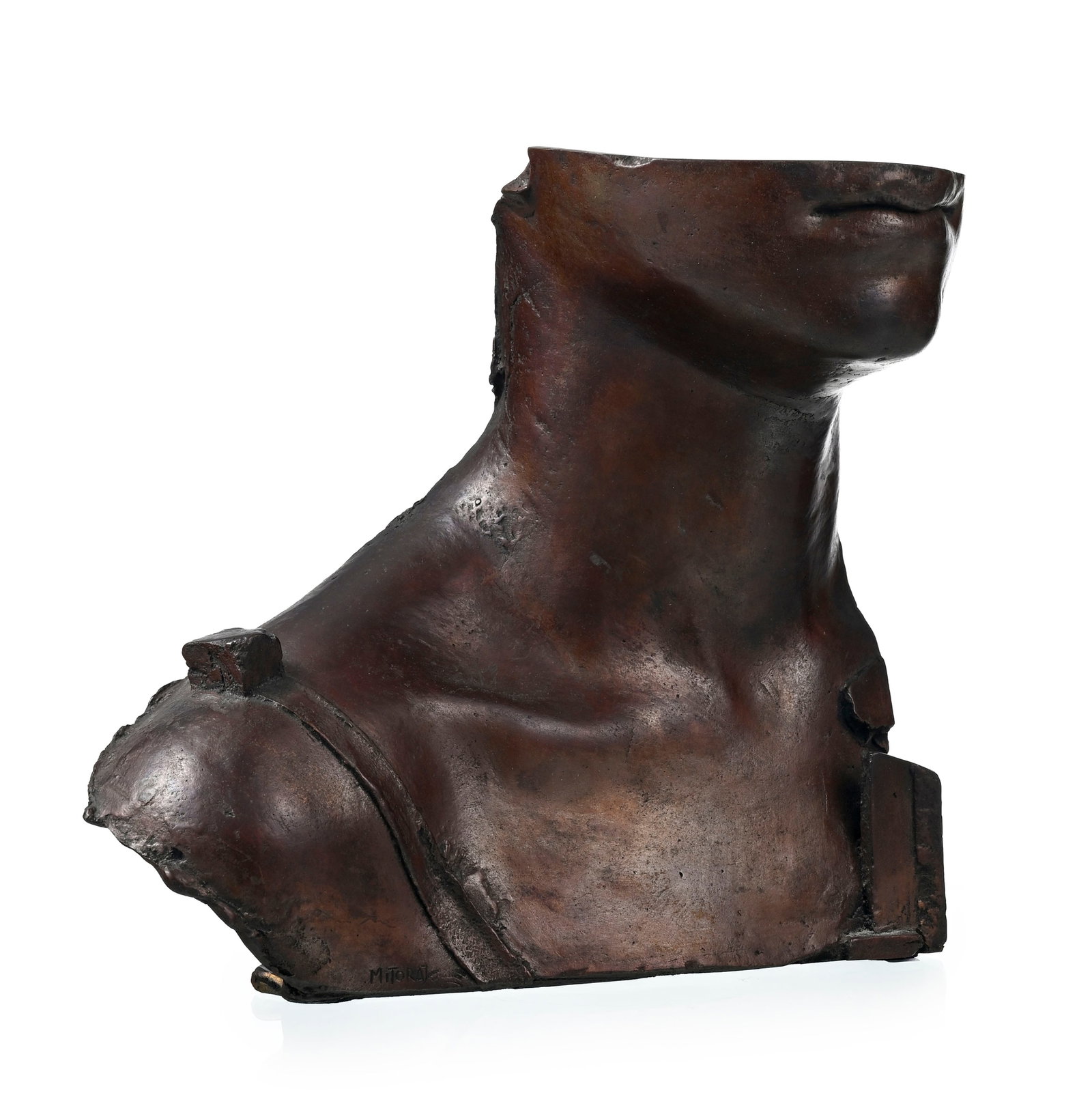 Igor Mitoraj (1944-2014), "Stella", 1980, sculpture en bronze, signée et numérotée 19: Igor Mitoraj (1944-2014), "Stella", 1980, sculpture en bronze, signée et numérotée 195/250, cachets de fondeur Fonderia Tesconi Pietrasanta et d'éditeur Artcurial, h. 23,5 cm