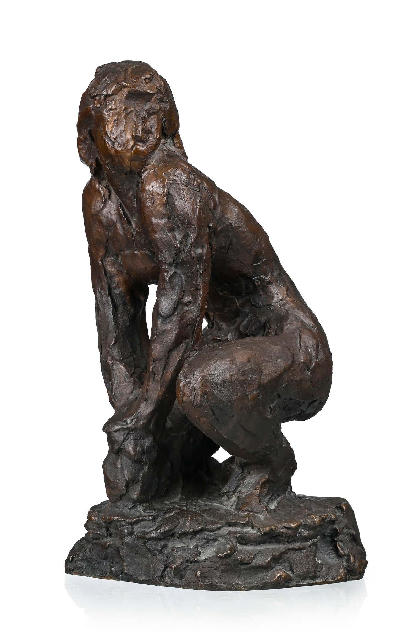 Henri Paquet (1898-1975), Femme agenouillée, sculpture en bronze, signée, h. 28,5 cm - 2