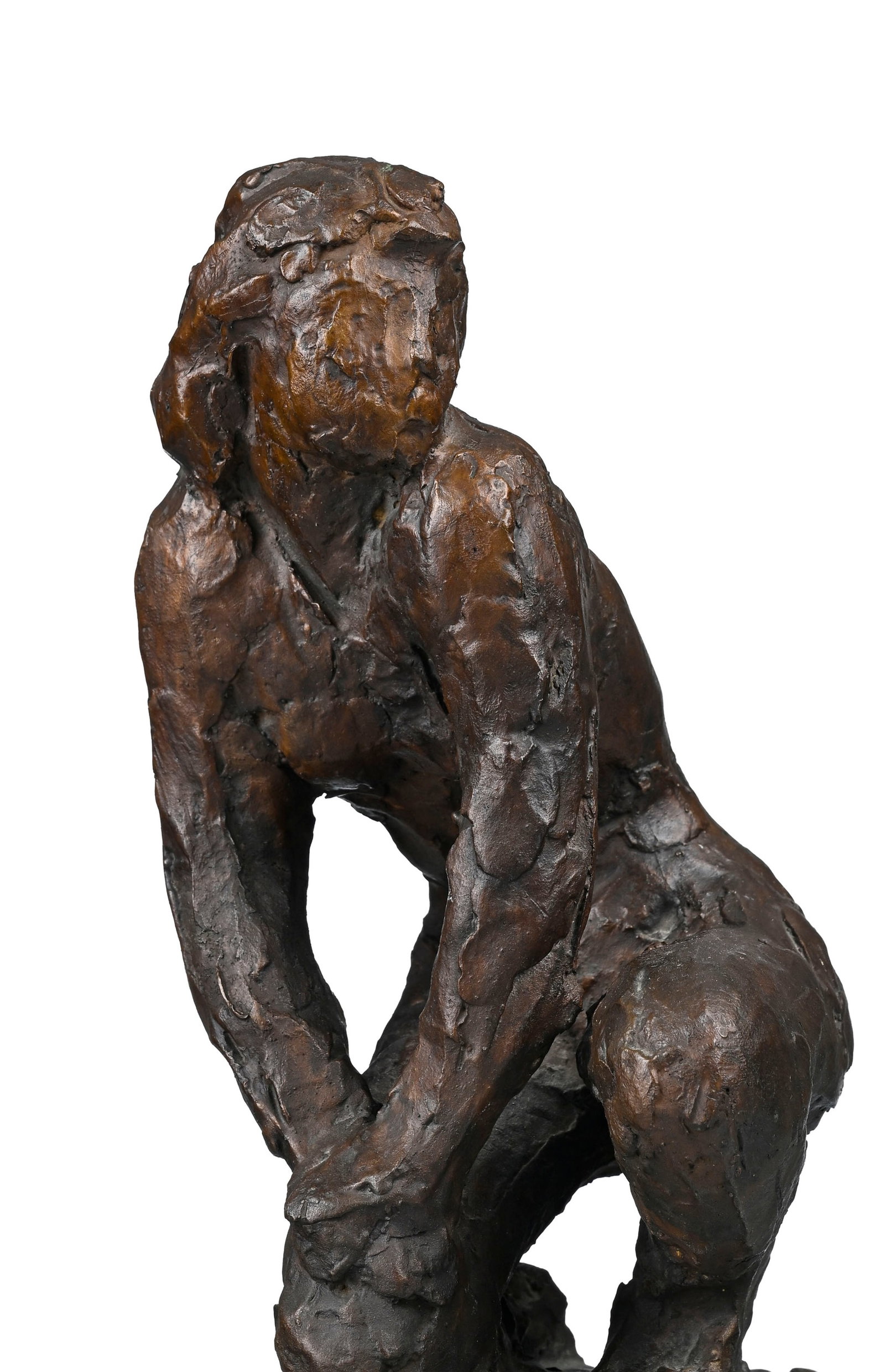 Henri Paquet (1898-1975), Femme agenouillée, sculpture en bronze, signée, h. 28,5 cm - 5