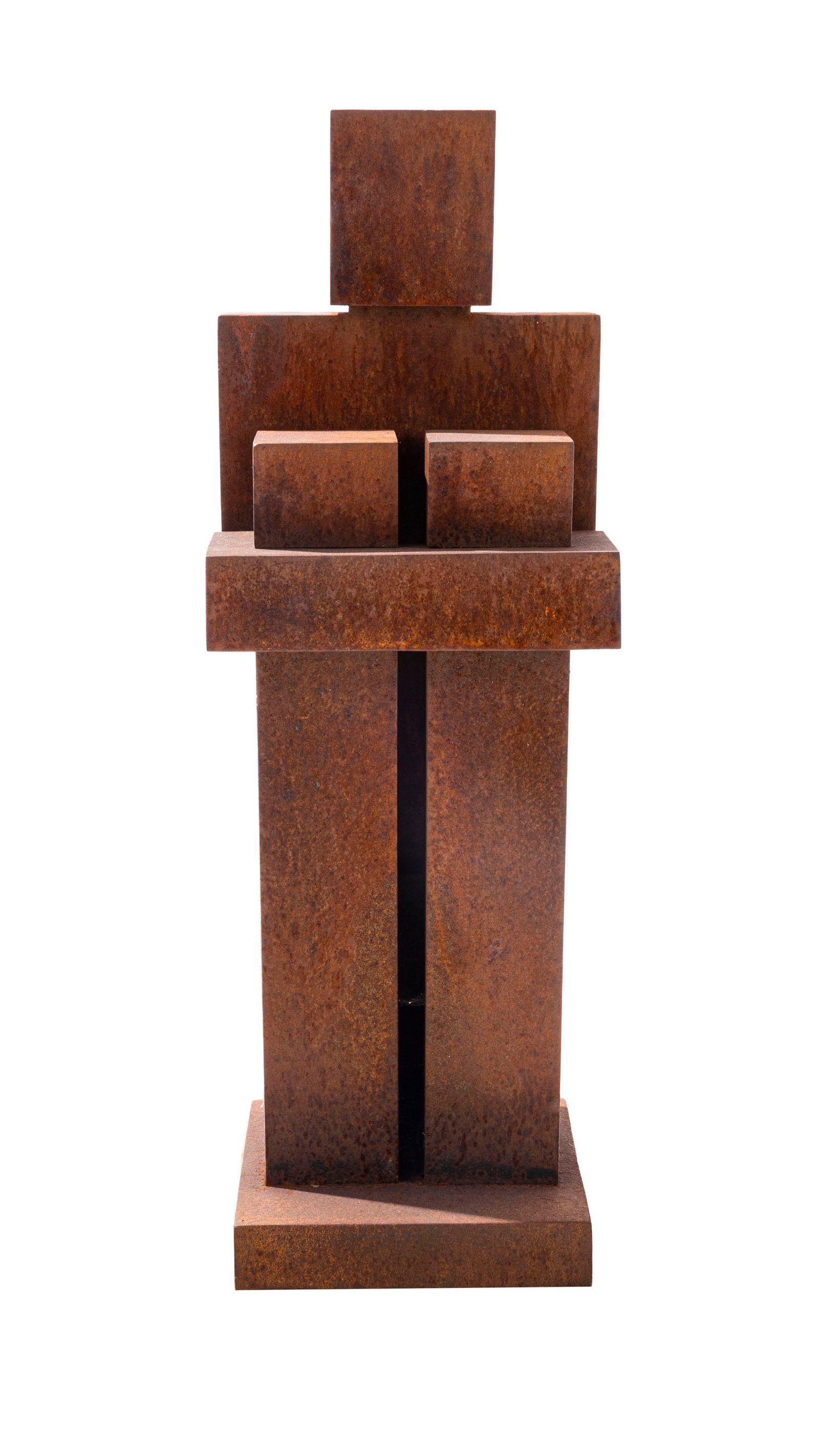Henri Presset (1928-2013), "Oblique n°5", 1998, sculpture en fer, monogrammée, datée  - 2
