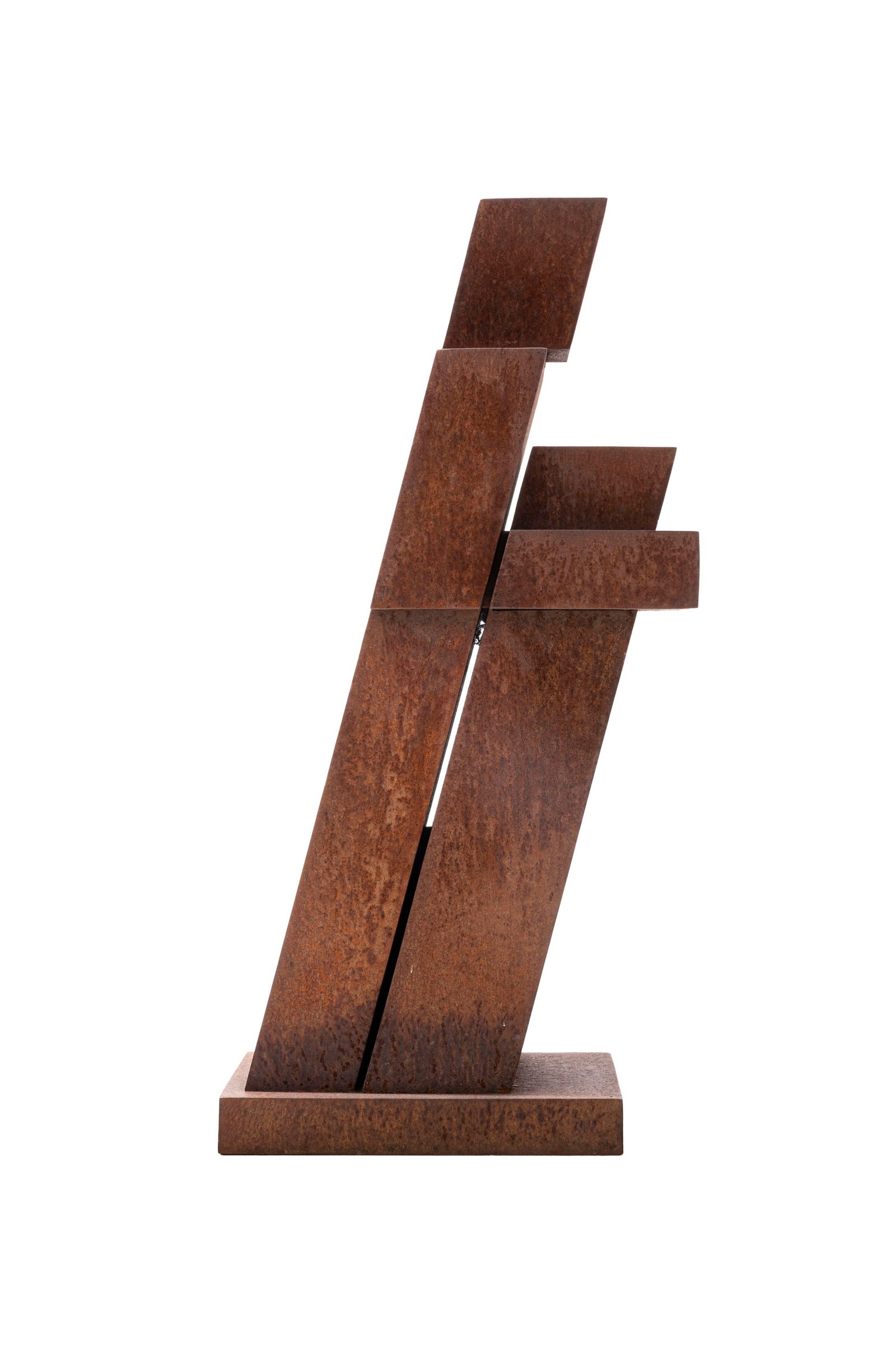 Henri Presset (1928-2013), "Oblique n°5", 1998, sculpture en fer, monogrammée, datée  - 4