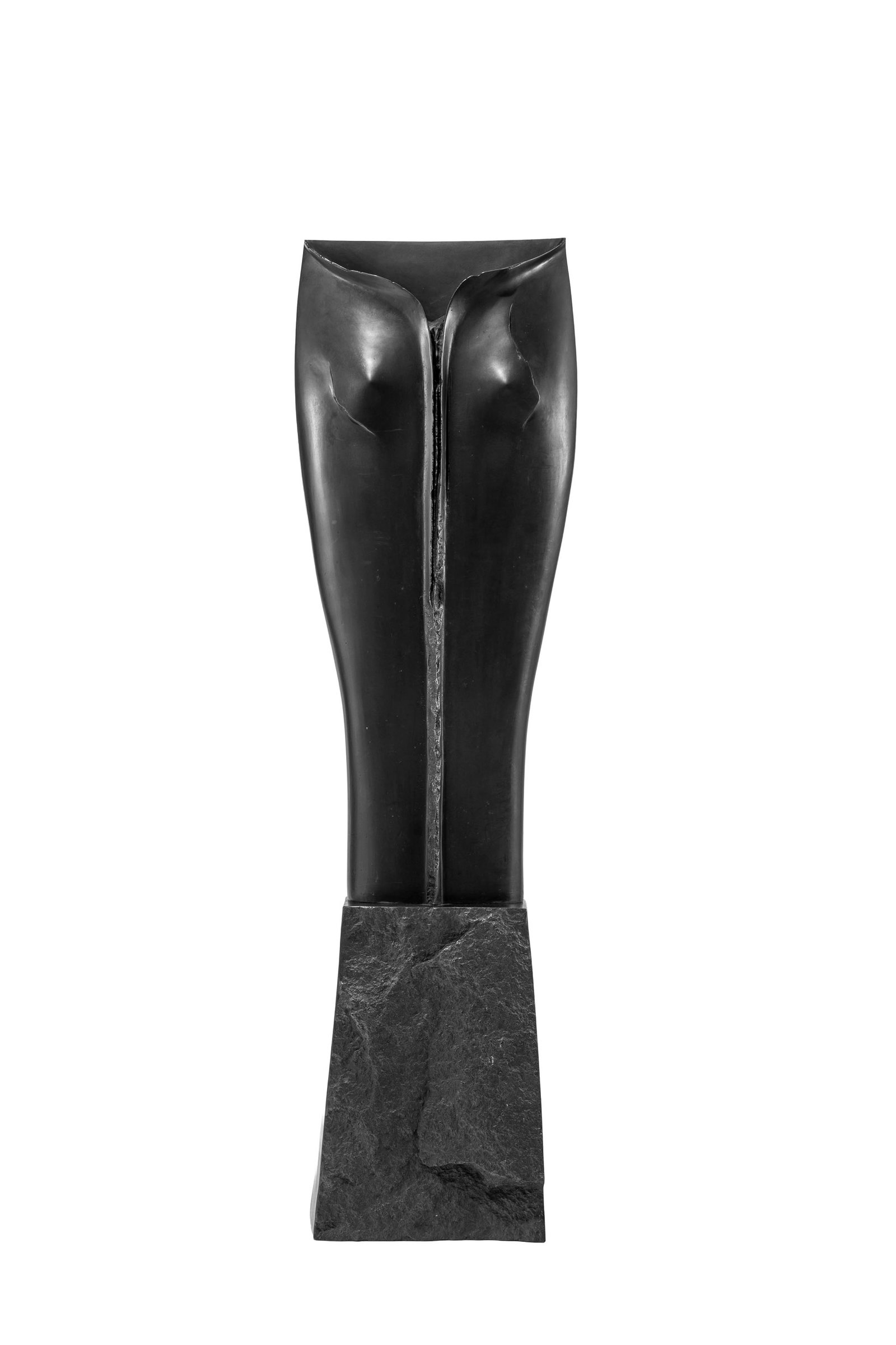 André Rabou (1949), "Jeune fille debout", 2001, sculpture en bronze à patine noire, sign&# - 3