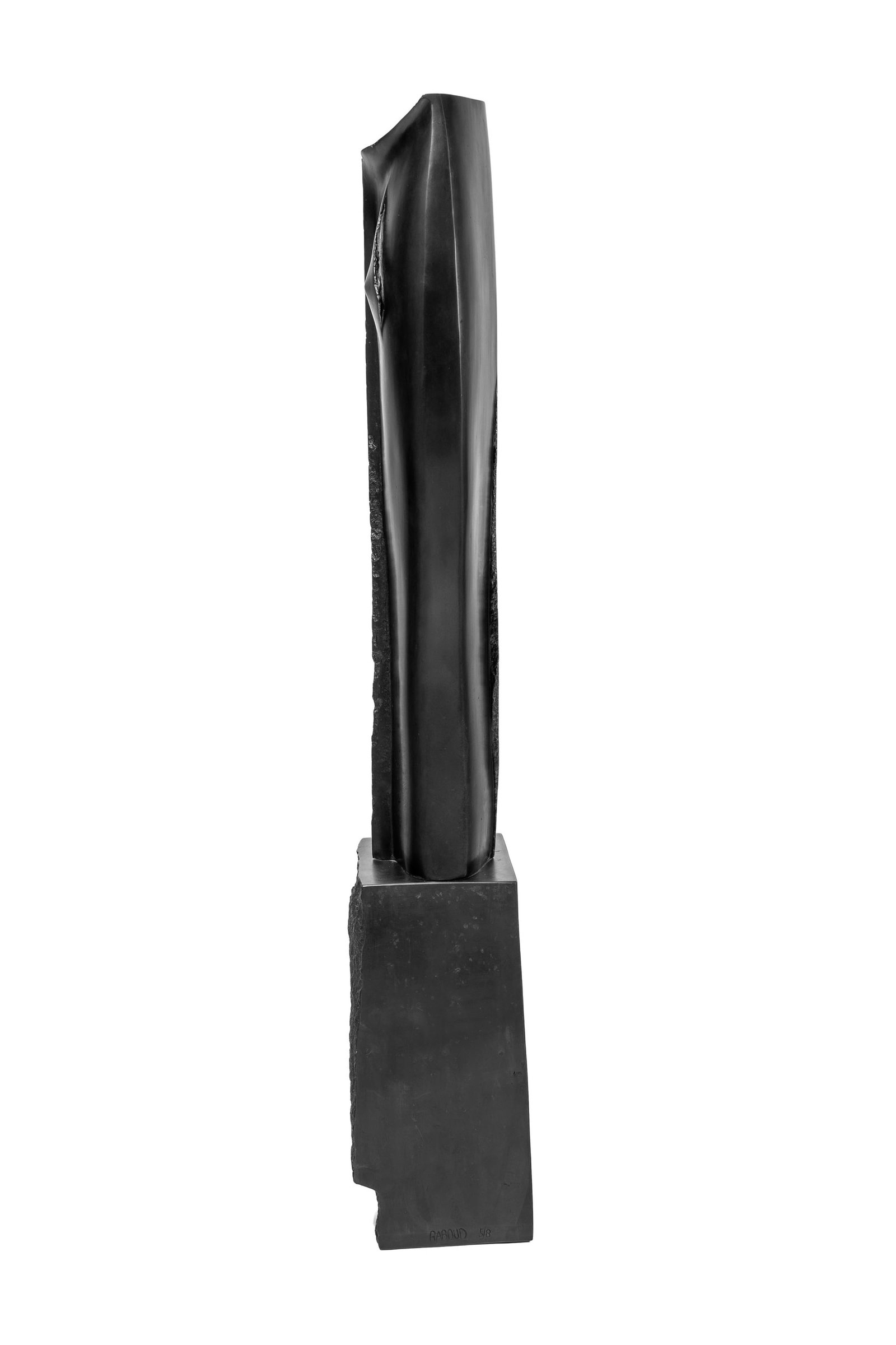 André Rabou (1949), "Jeune fille debout", 2001, sculpture en bronze à patine noire, sign&# - 4