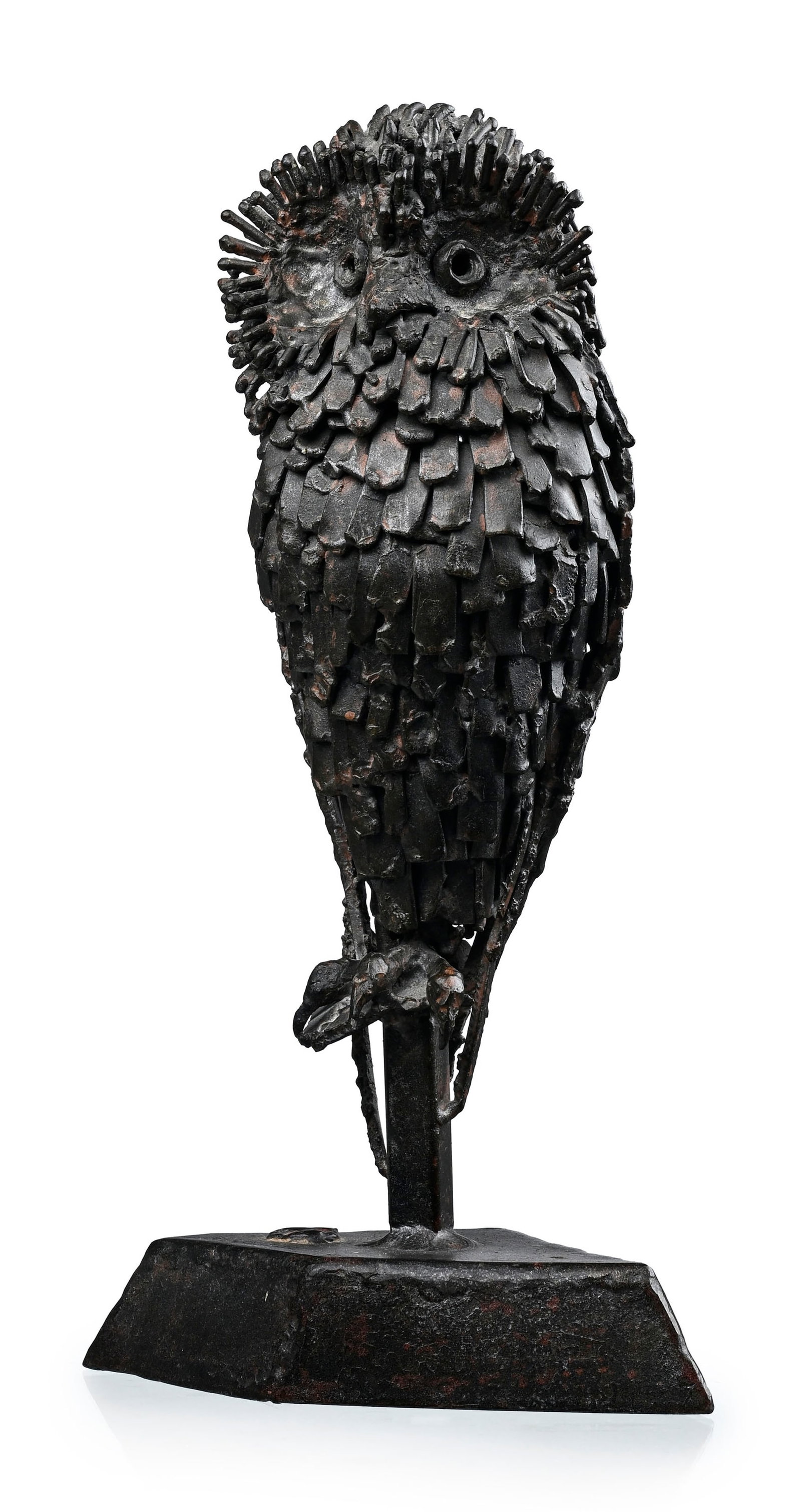 Walter Weibel@ (1924-2006), Hibou, sculpture en fer, signée, cachet Weibel "Pièce unique", - 2