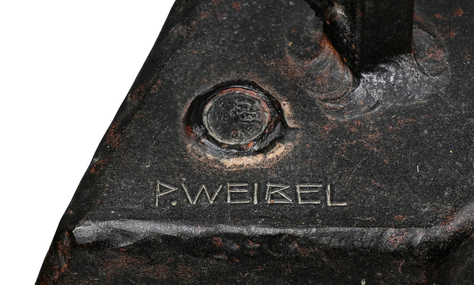 Walter Weibel@ (1924-2006), Hibou, sculpture en fer, signée, cachet Weibel "Pièce unique", - 5