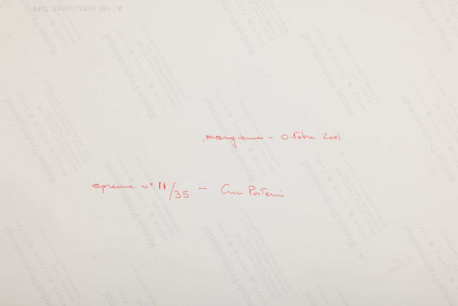Eric Poitevin (1961), "Sans titre", 2001, tirage chromogénique, signé, daté, numé - 4