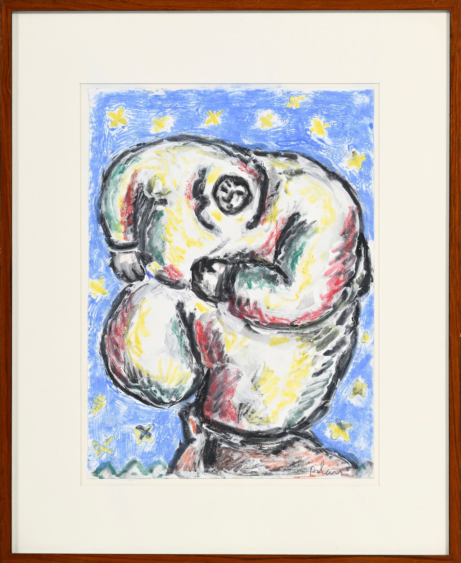 Jean-Charles Blais (1956), "Hô obèse", 1983, gouache, craie grasse et pastel sur papier, s - 2