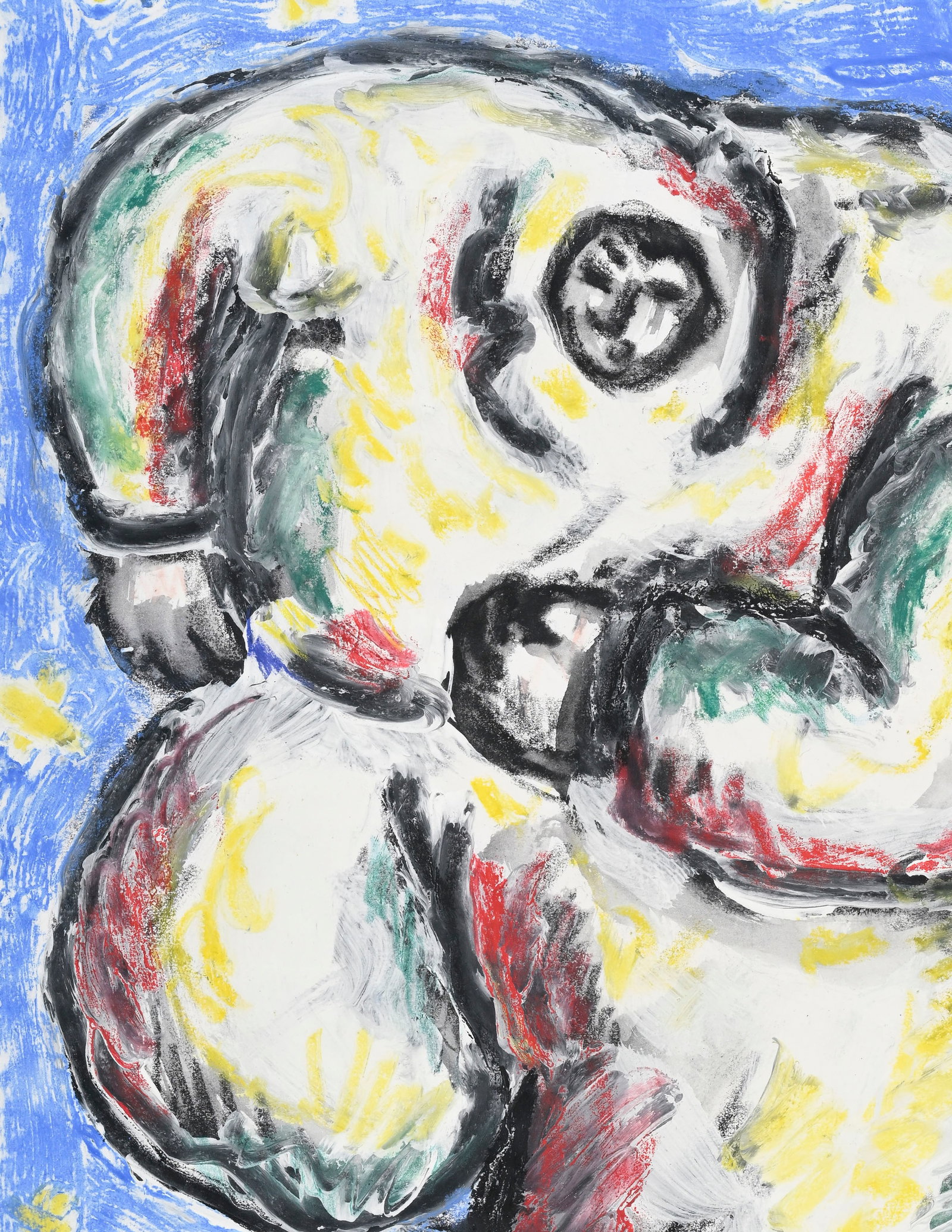 Jean-Charles Blais (1956), "Hô obèse", 1983, gouache, craie grasse et pastel sur papier, s - 3