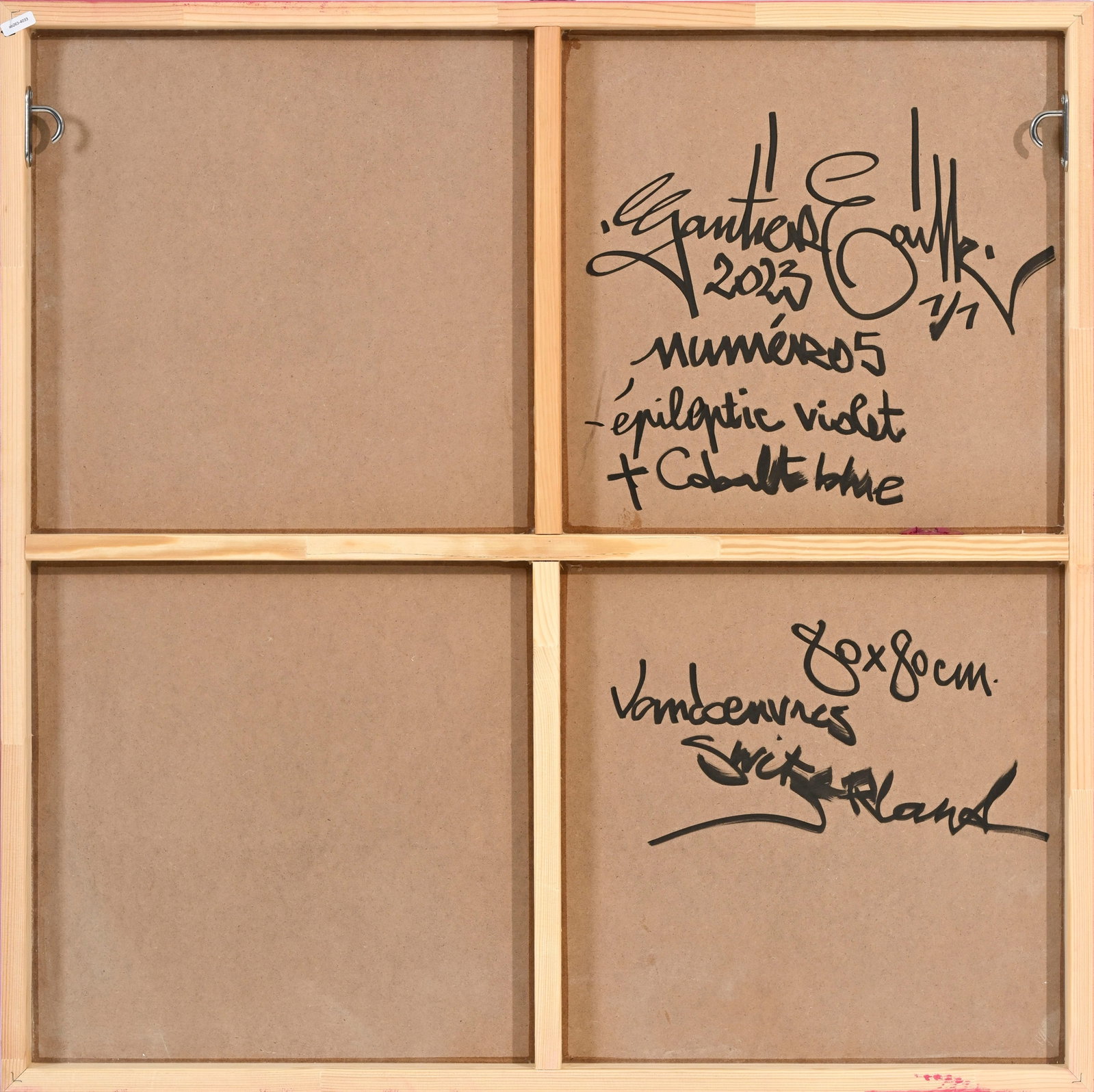 Gautier Caille (1989), "Numéro 5 l'épileptic violet \[...\]", 2023, tableau-volume sous pl - 6