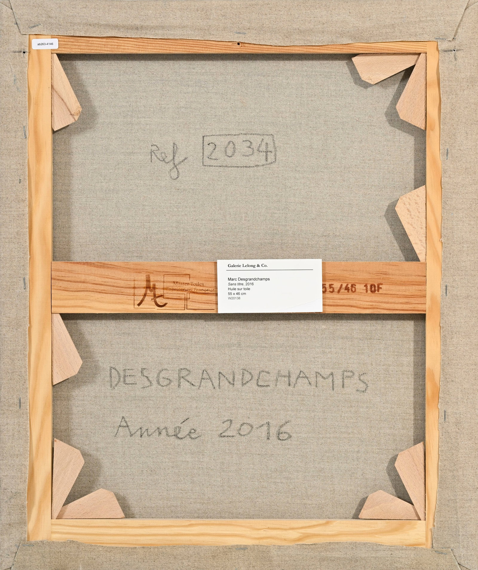 Marc Desgrandchamps (1960), Sans titre, 2016, huile sur toile, signée et datée au verso, 5 - 3