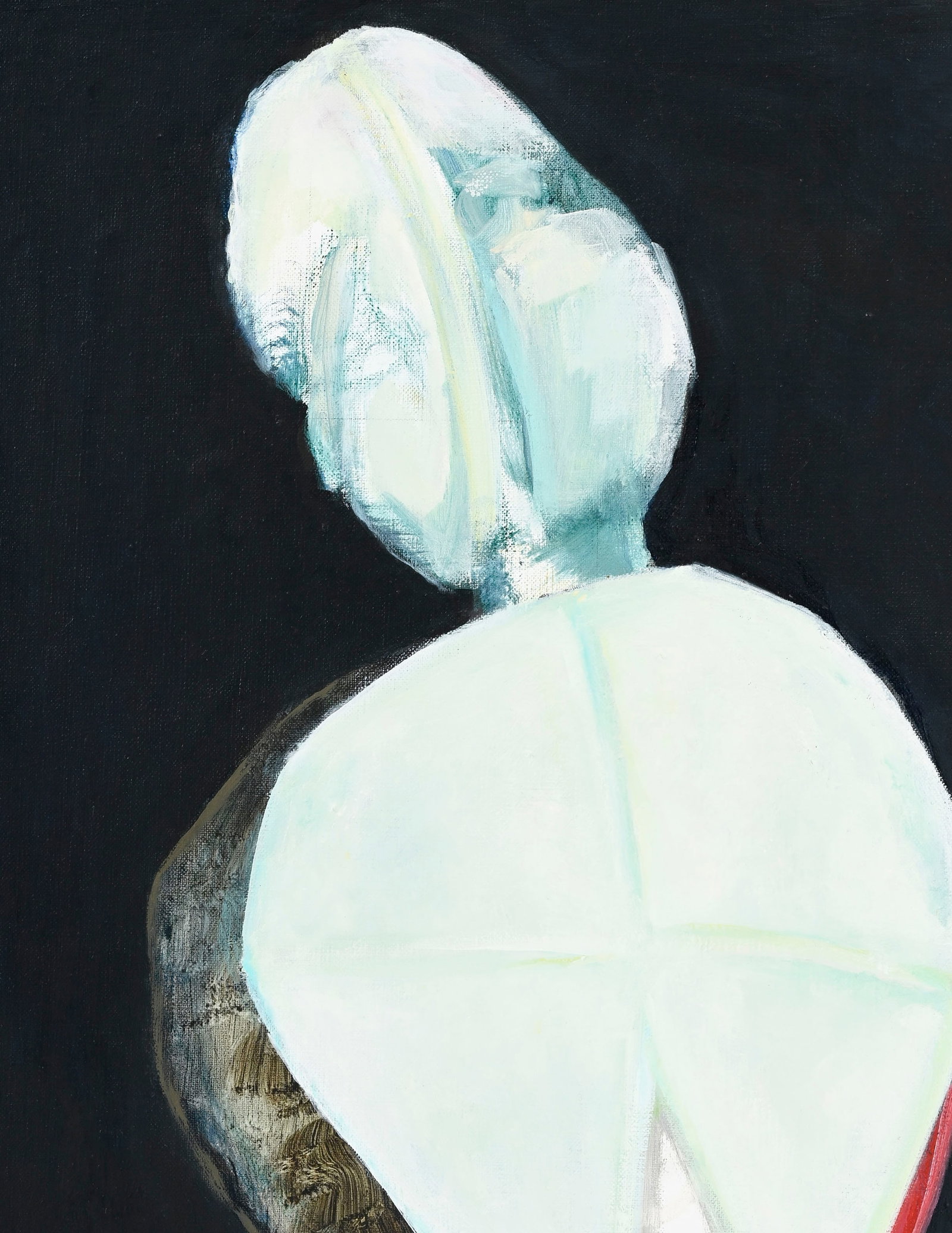 Valerie Favre (1959), "Self portrait after De Chirico Becoming Undone", 2017-2018, huile sur toile,  - 2