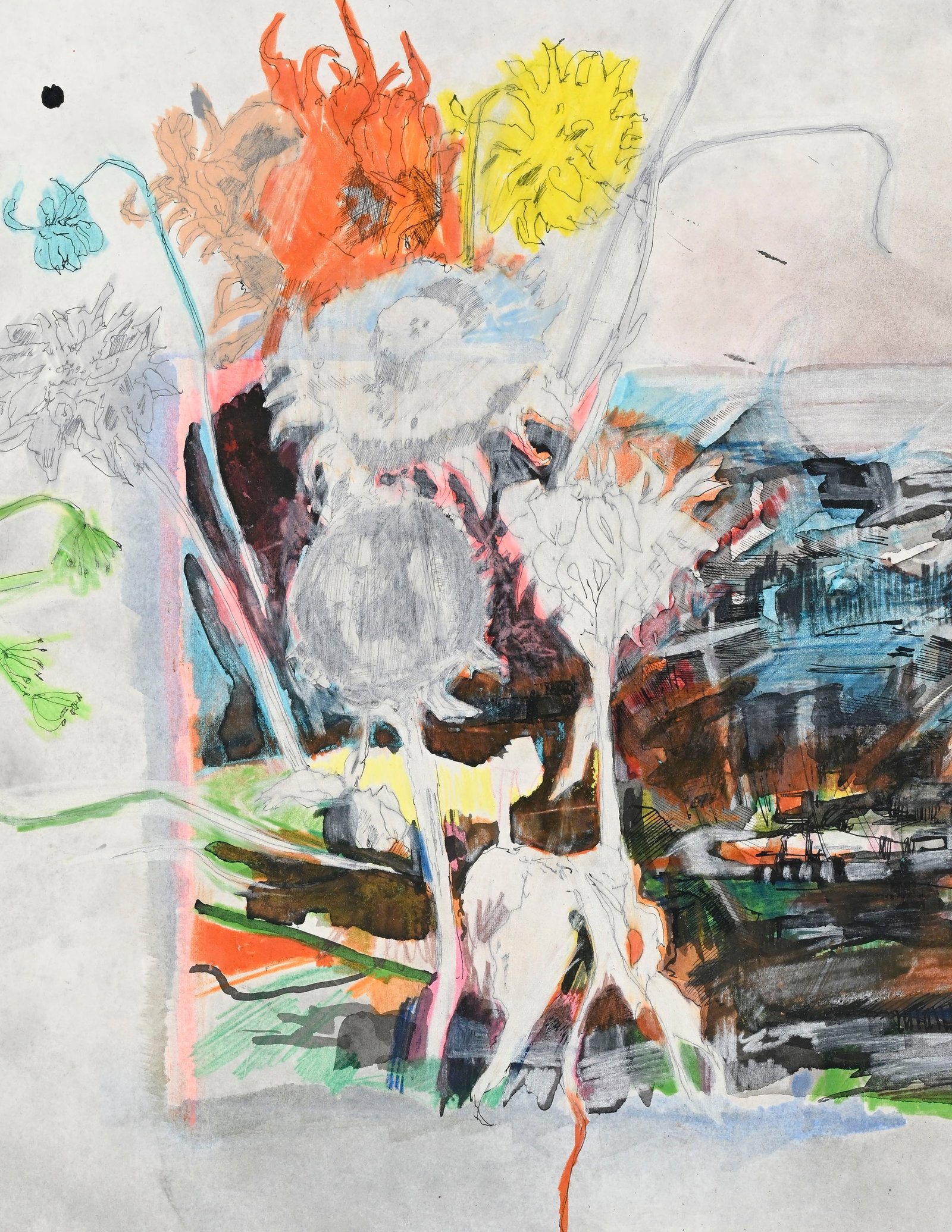 Frédérique Loutz (1974), Composition, 2013, technique mixte sur papier, signée et dat - 3