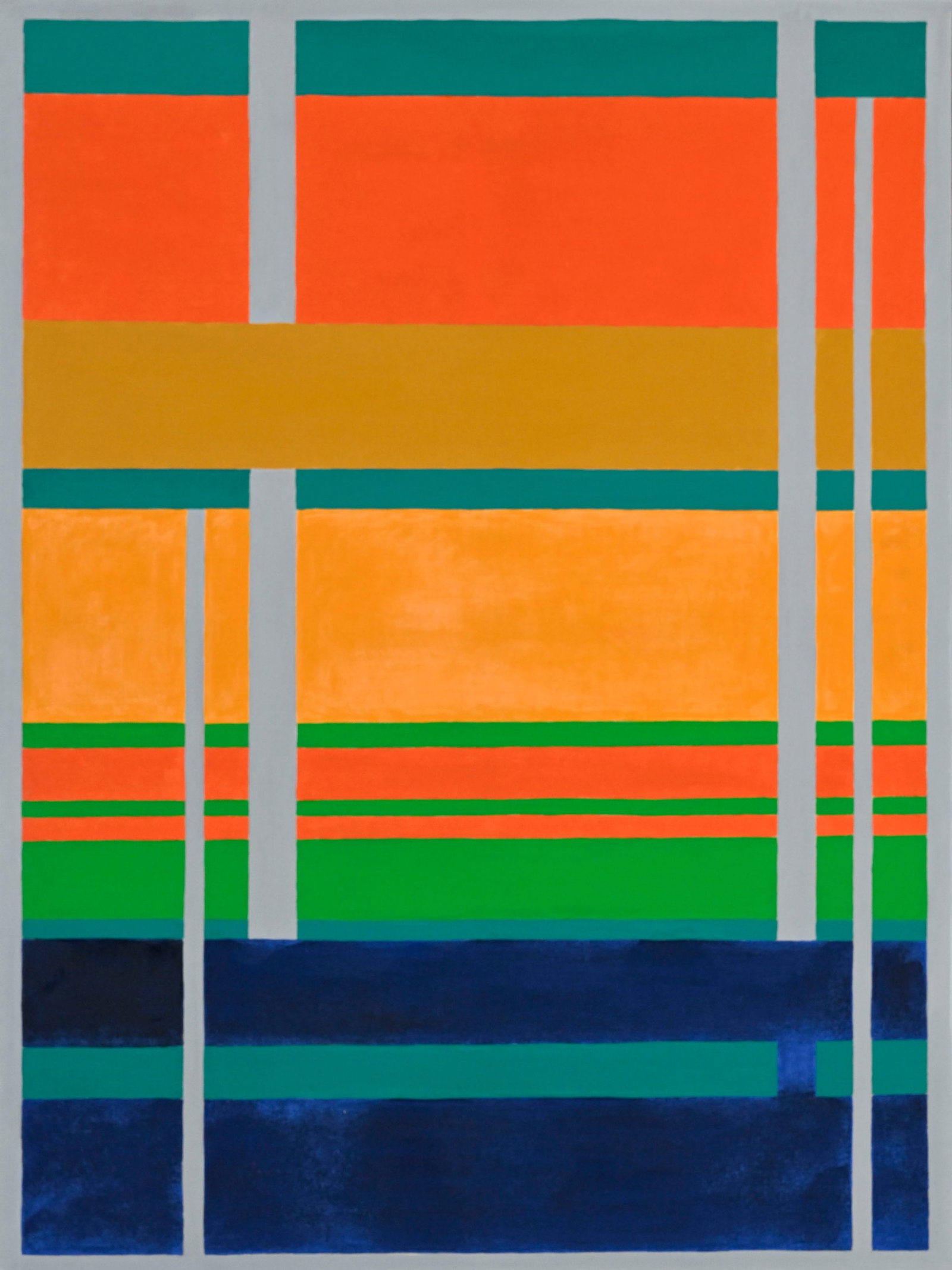 Pierre Mantra (1935), Composition, huile sur toile, 131x97 cm: Pierre Mantra (1935), Composition, huile sur toile, 131x97 cm