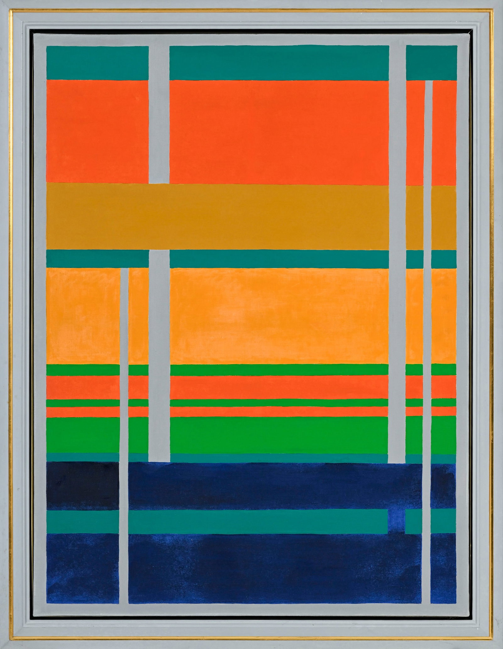 Pierre Mantra (1935), Composition, huile sur toile, 131x97 cm - 2