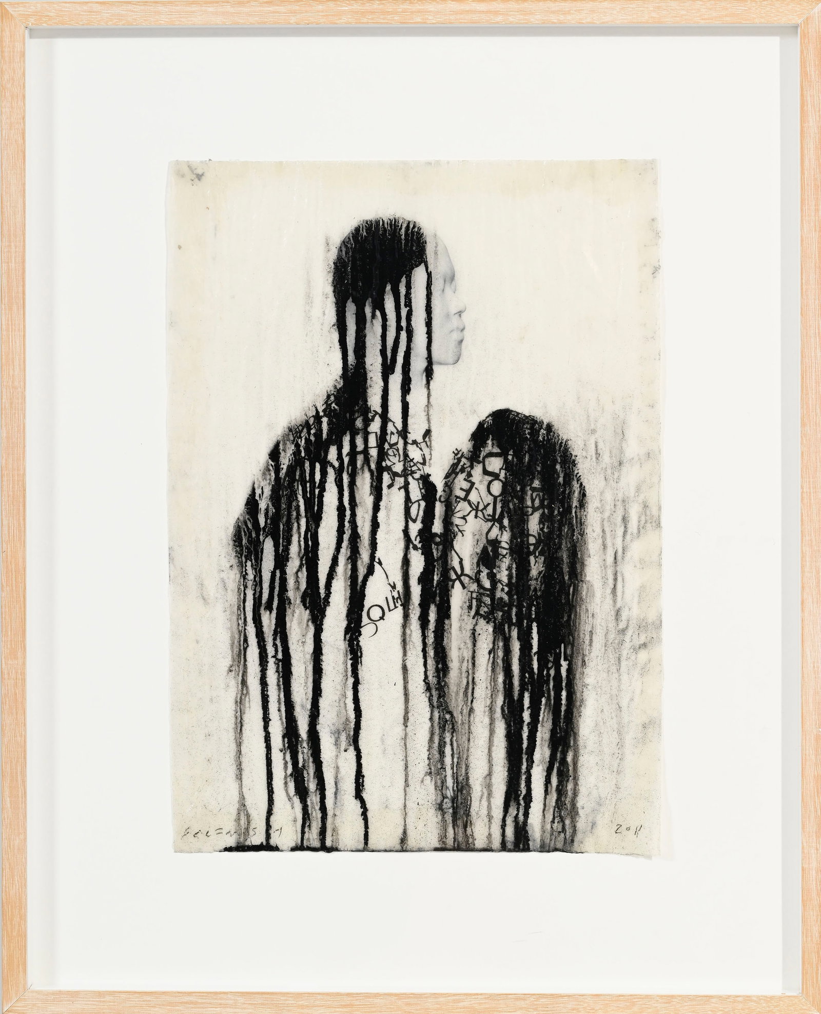 Jaume Plensa (1955), "Ombre voilée V", 2011, technique mixte sur papier, signée et dat - 2