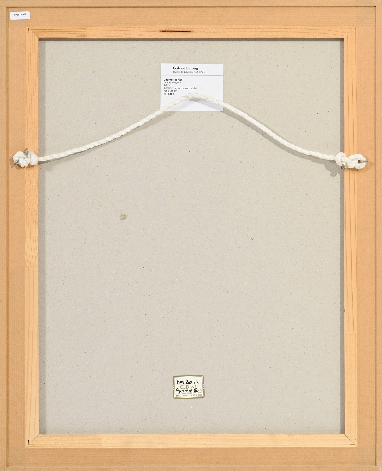 Jaume Plensa (1955), "Ombre voilée V", 2011, technique mixte sur papier, signée et dat - 6