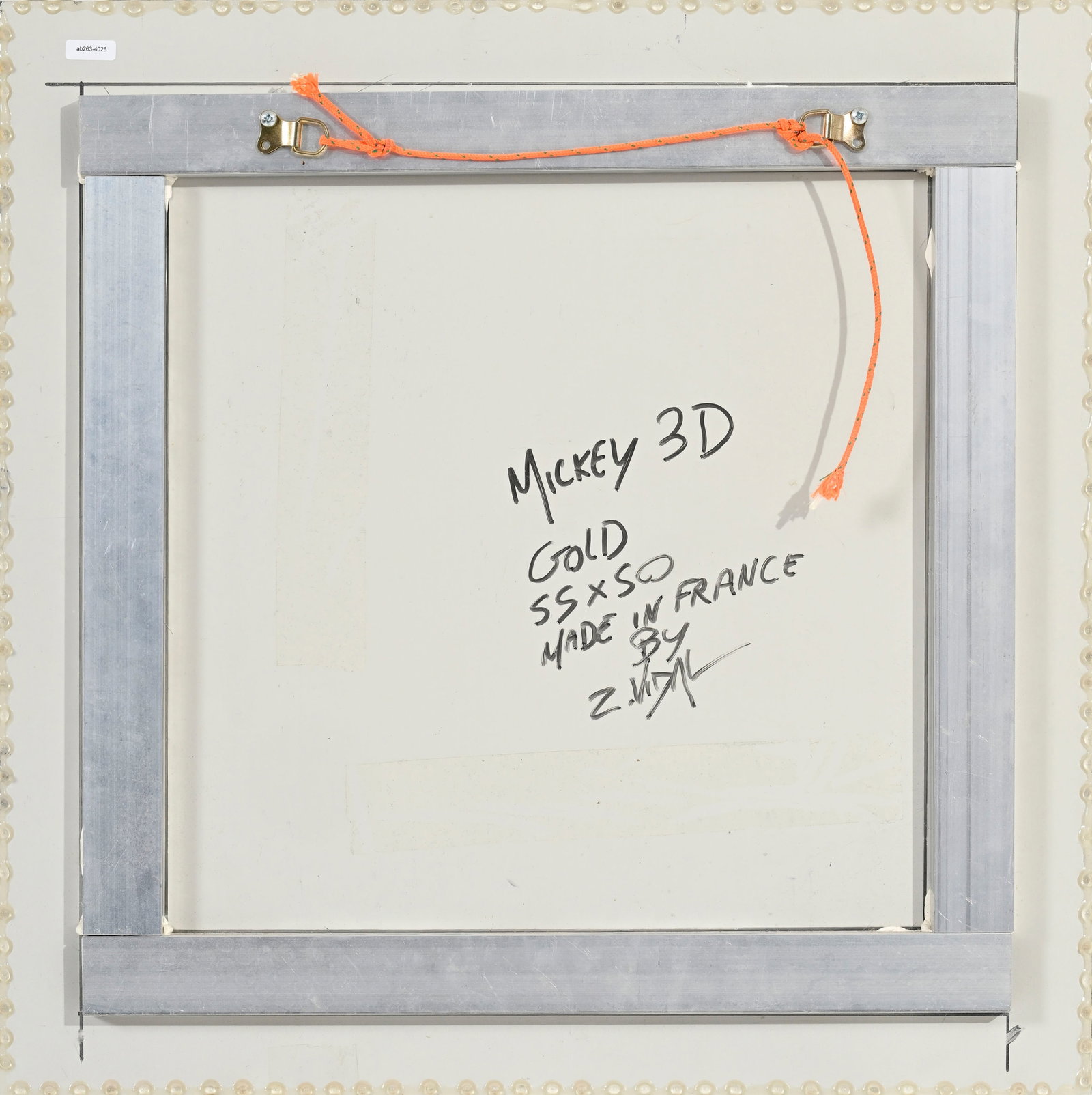 Zacharie Vidal (1981), "Mickey 3D Gold", tableau-volume, technique mixte sur aluminium, signée, - 4