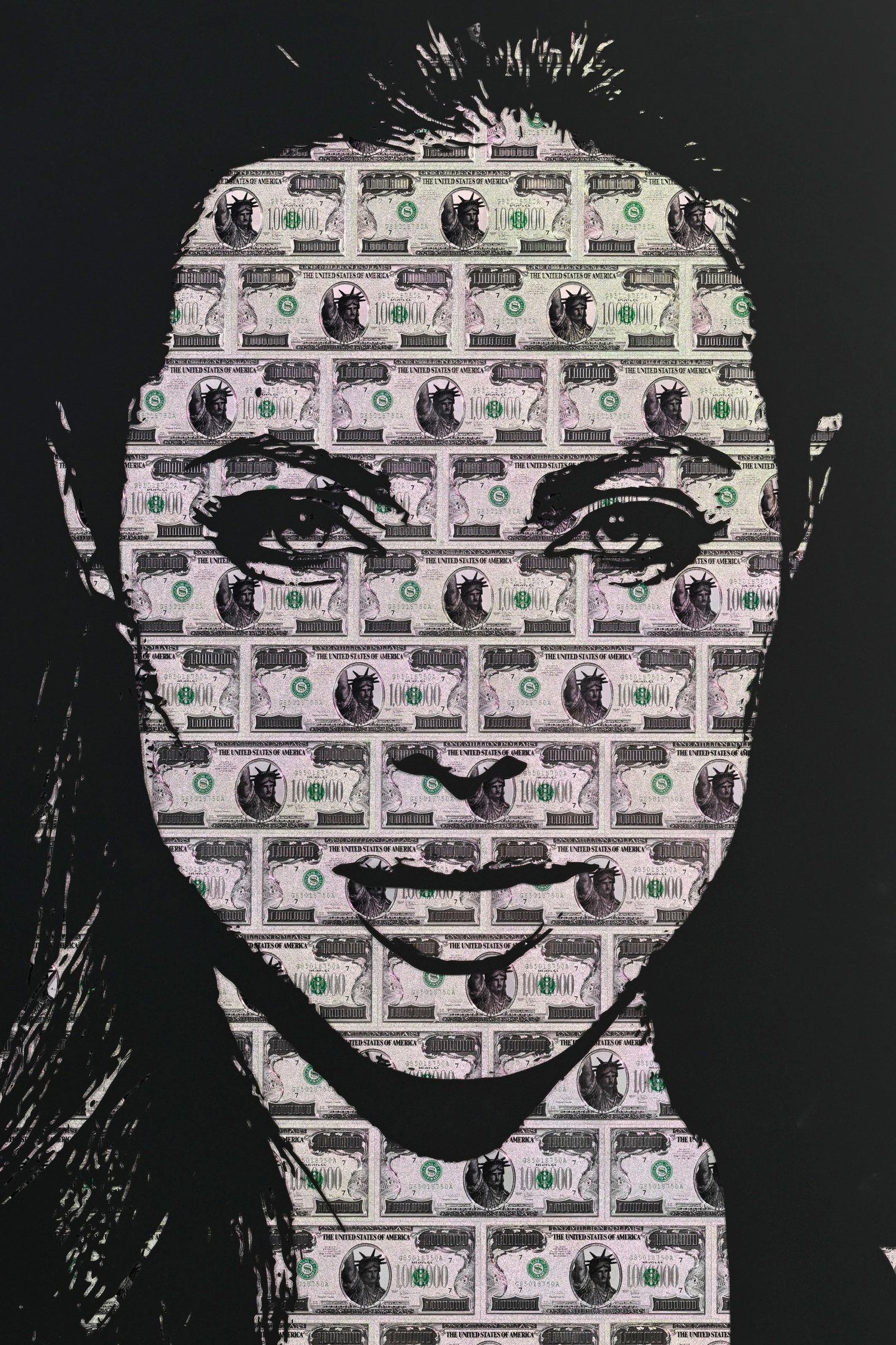 Zacharie Vidal (1981), "Angelina by me /2", 2021, technique mixte sur aluminium, signée, contre: Zacharie Vidal (1981), "Angelina by me /2", 2021, technique mixte sur aluminium, signée, contresignée, datée, titrée et numérotée 1/1 au verso, 100x70 cm