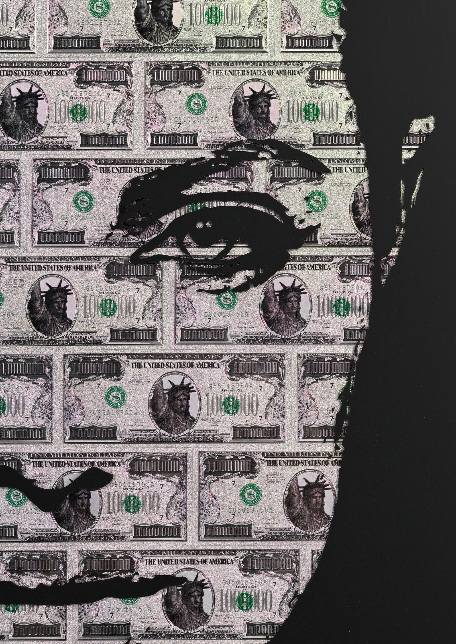 Zacharie Vidal (1981), "Angelina by me /2", 2021, technique mixte sur aluminium, signée, contre - 3