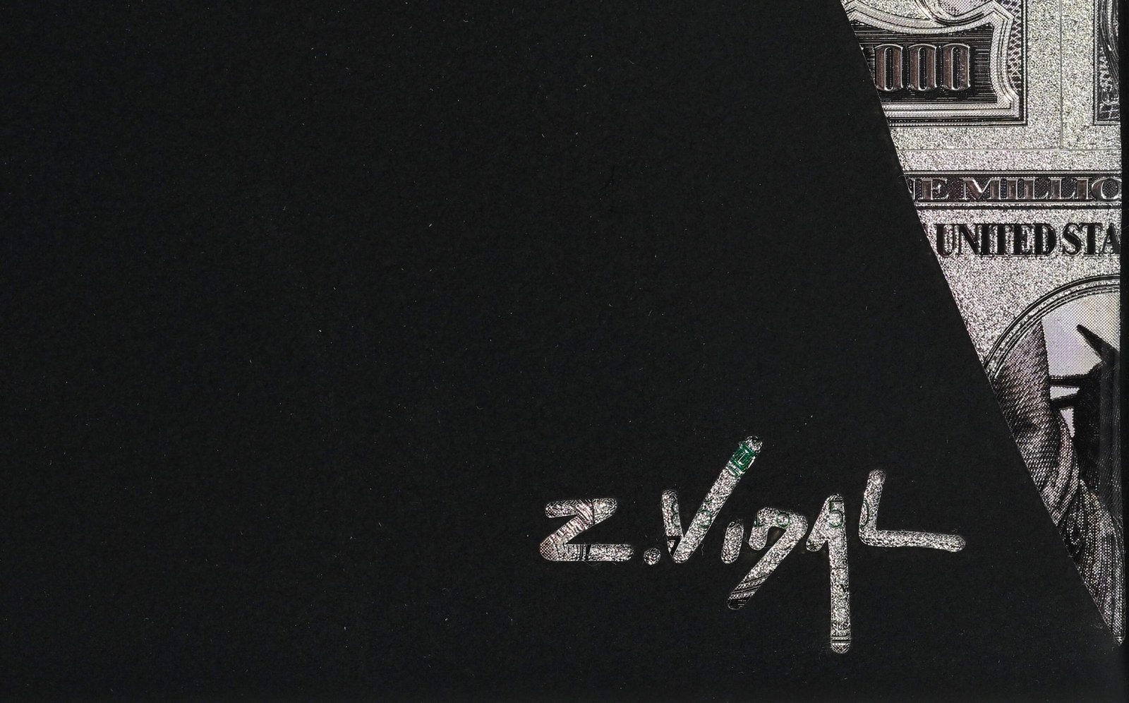Zacharie Vidal (1981), "Angelina by me /2", 2021, technique mixte sur aluminium, signée, contre - 4
