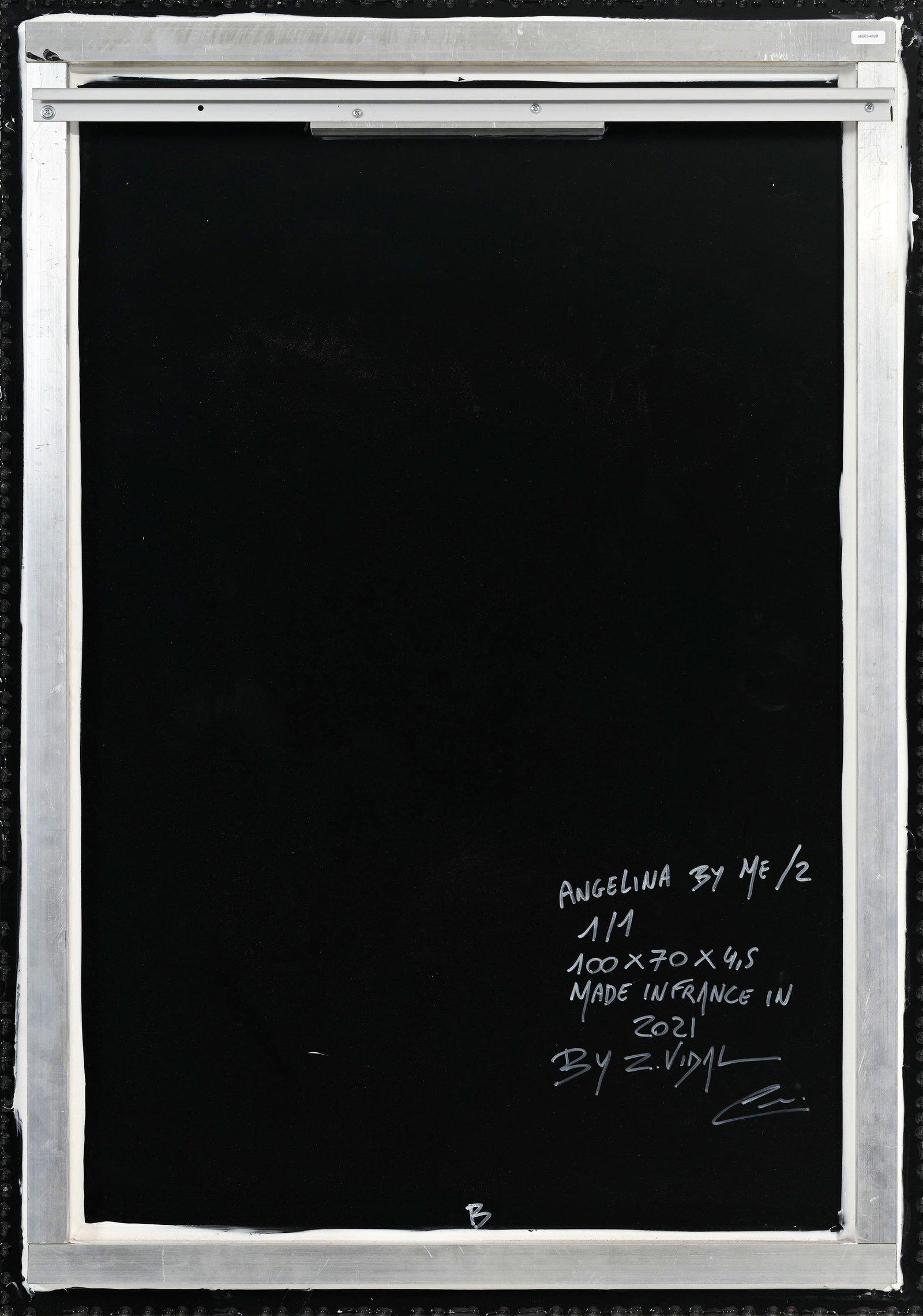 Zacharie Vidal (1981), "Angelina by me /2", 2021, technique mixte sur aluminium, signée, contre - 5
